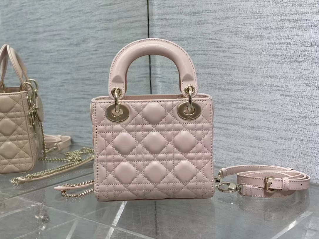mini lady D*or bag 6.5 x 6 x 3 inches
