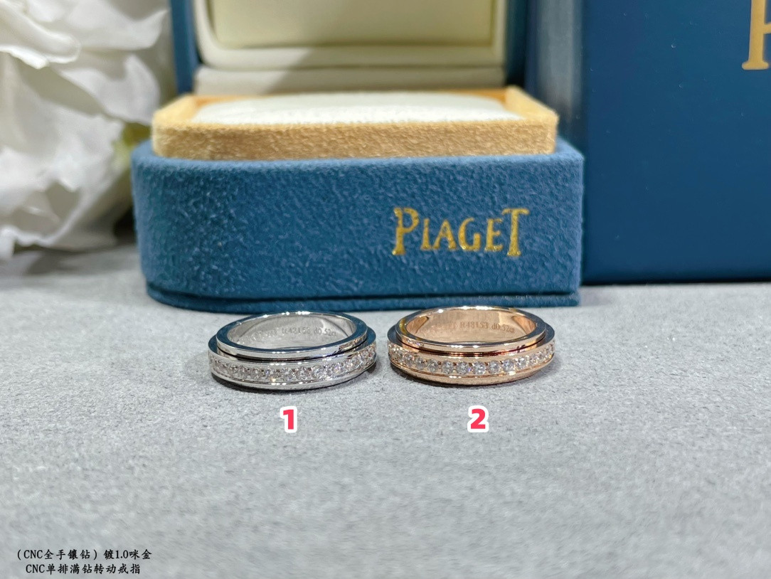 piaget single-row fully Di*m*nd-encrusted rotating ring