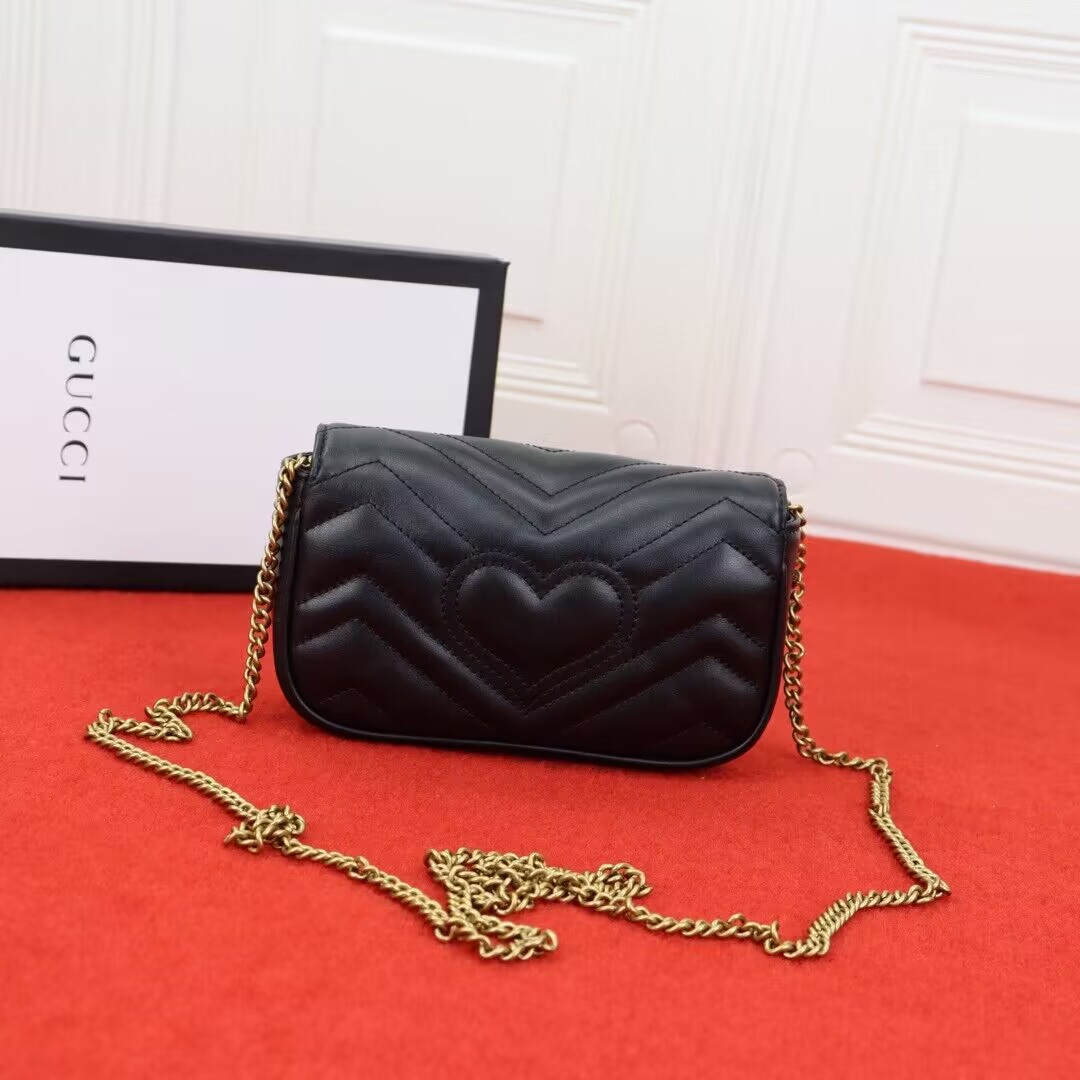 gg marmont matelasse leather S*per mini bag 16.5x10.2x5.1cm