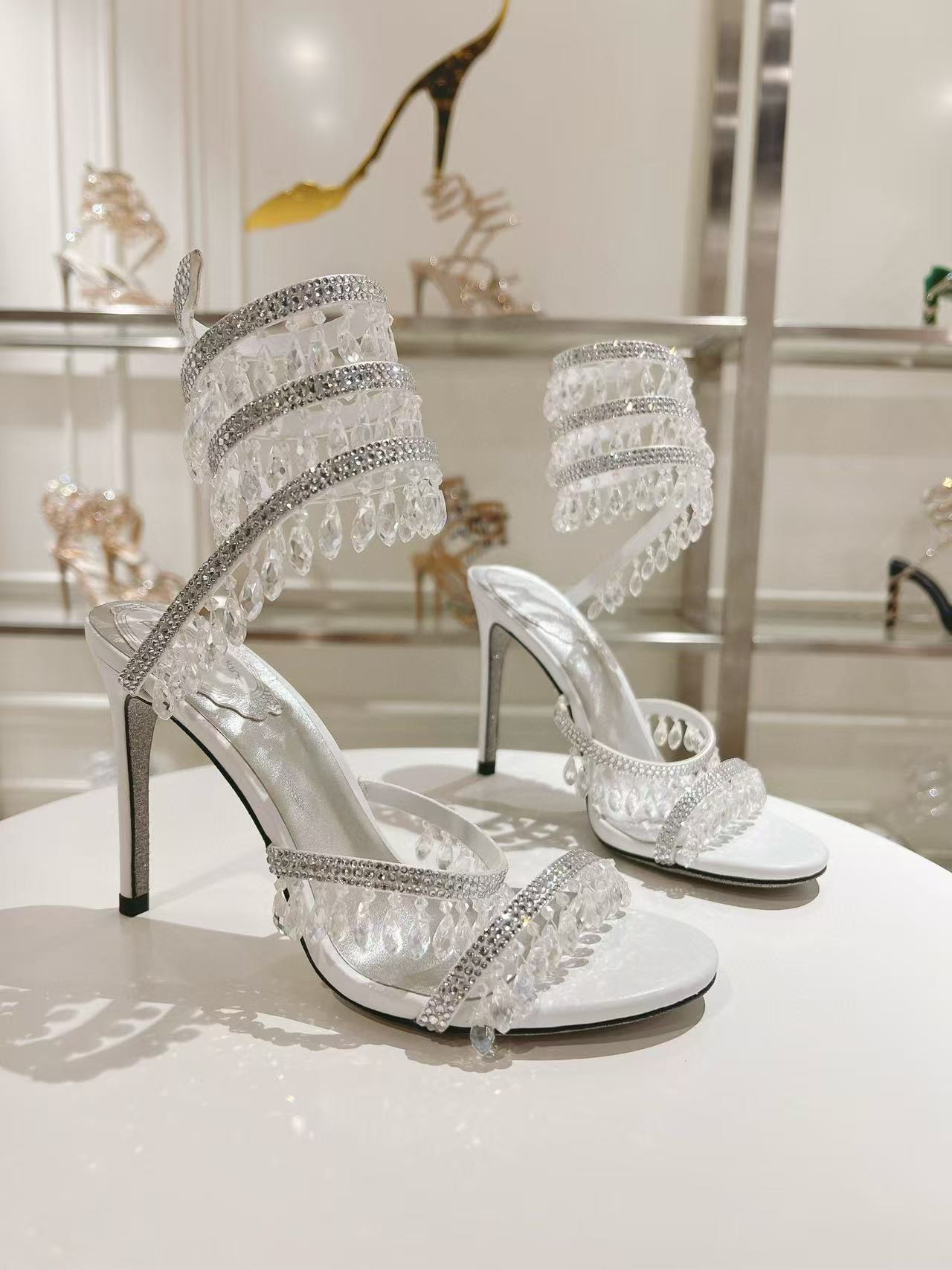 UA RENÉ CAOVILLA CHANDELIER SANDAL 95mm