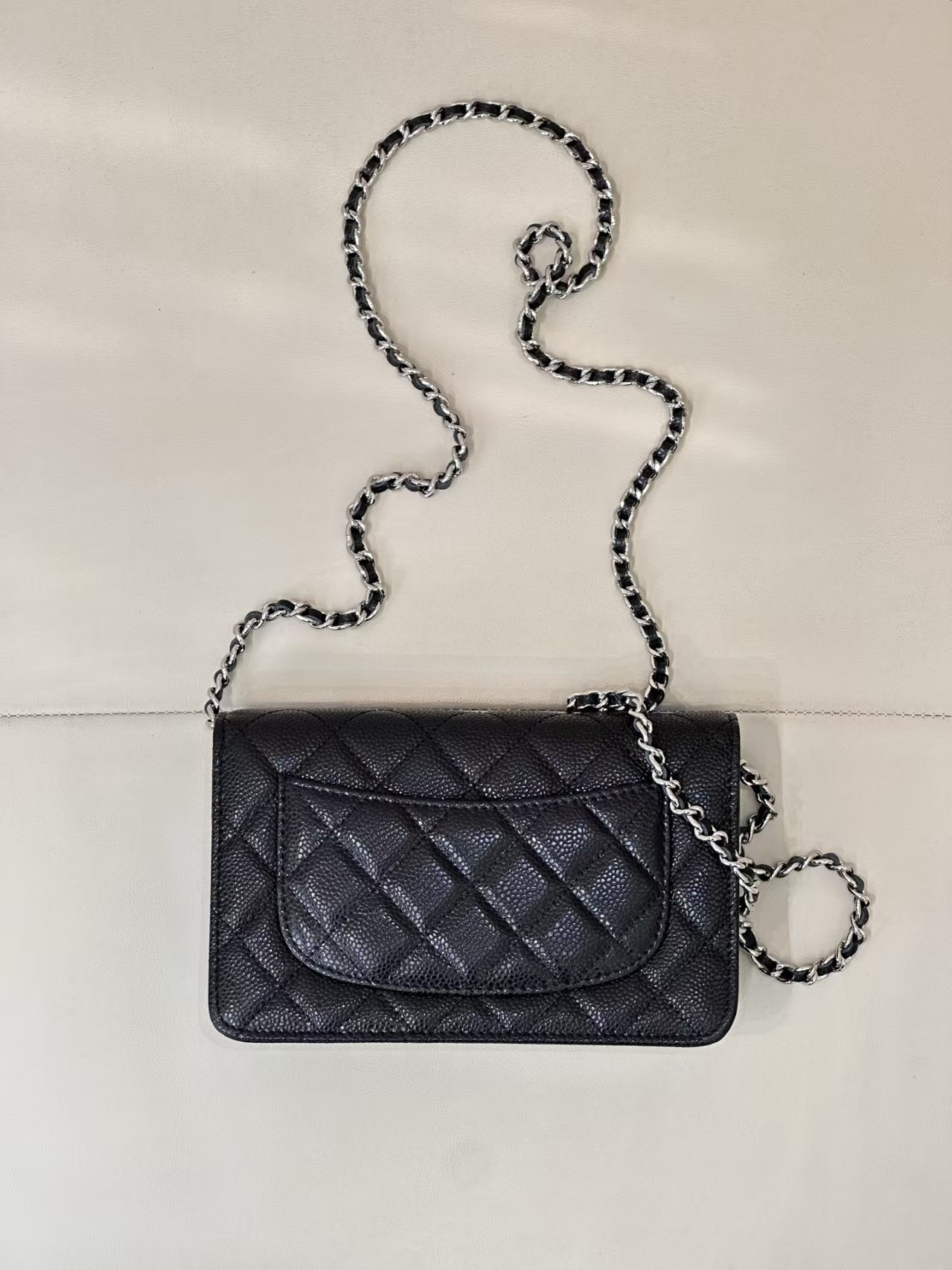 Ch*el woc classic wallet on chain 13x19cm