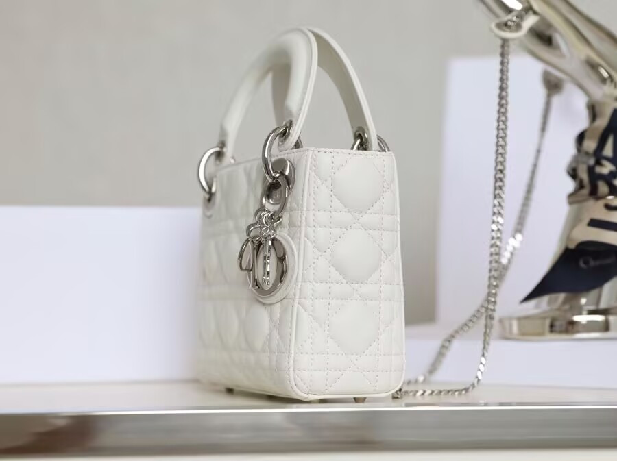 mini lady D*or bag 6.5 x 6 x 3 inches