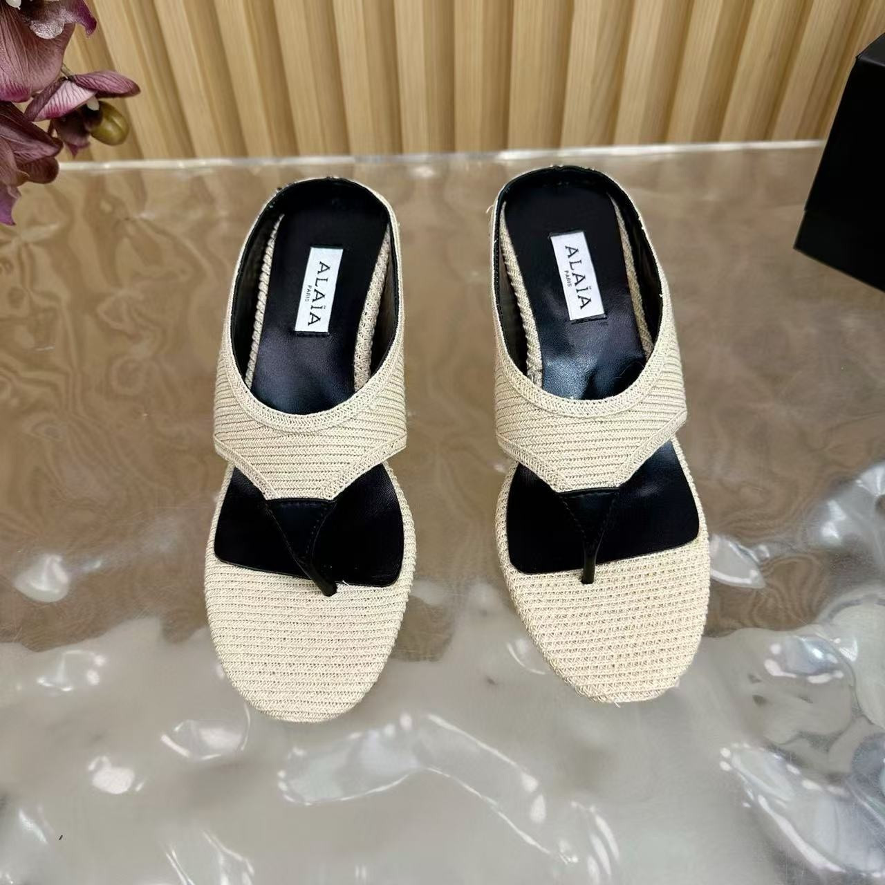 UA Alaïa Cube Wedge Sandal