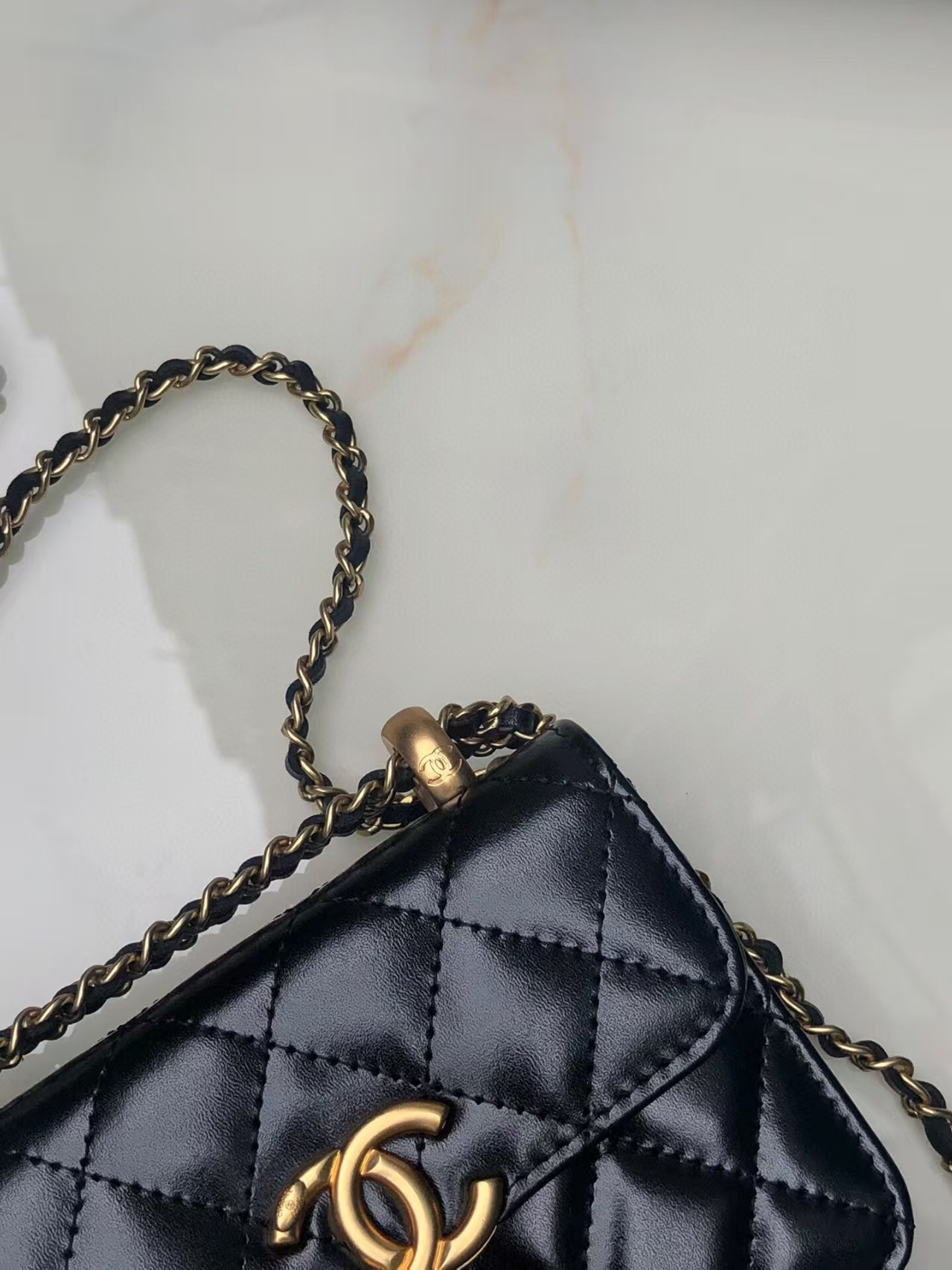 Ch*el mini flap bag 12x9x2cm