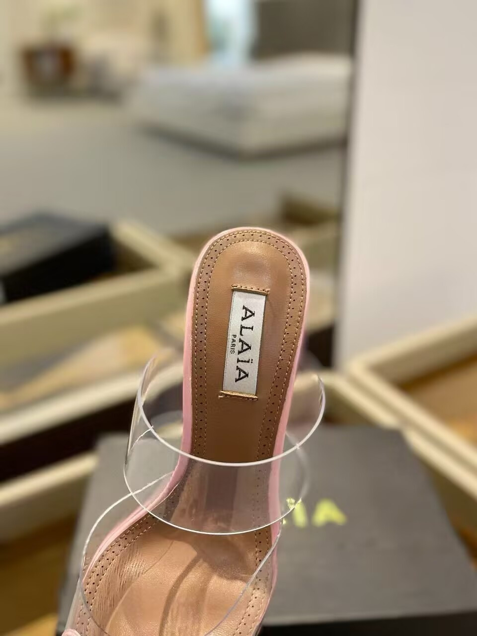 UA ALAÏA Le Coeur Mule Heart-Toe Slingback Pump 10.5cm Heel