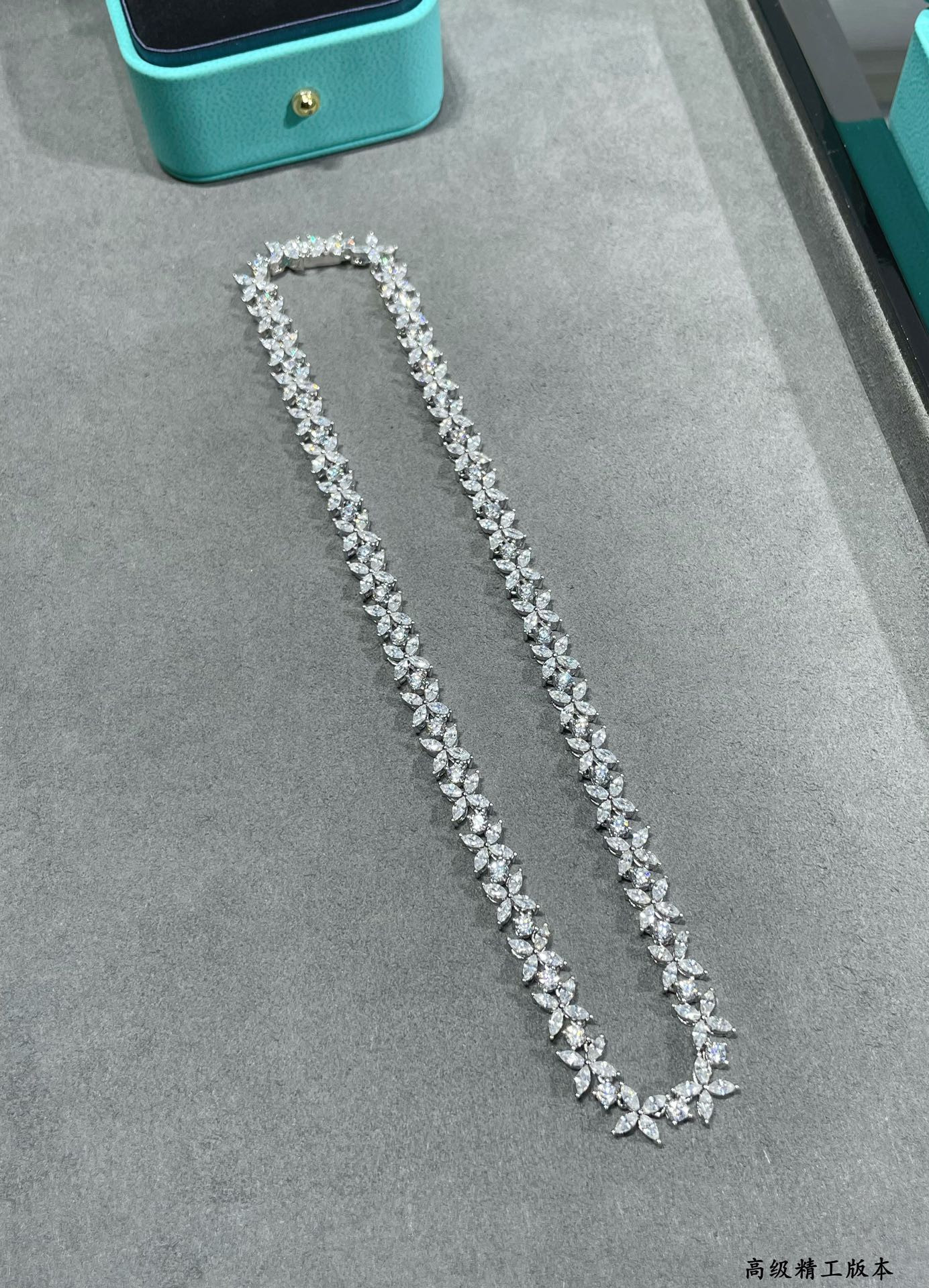 t*f*ny & co. full Di*m*nd marquise necklace ag925