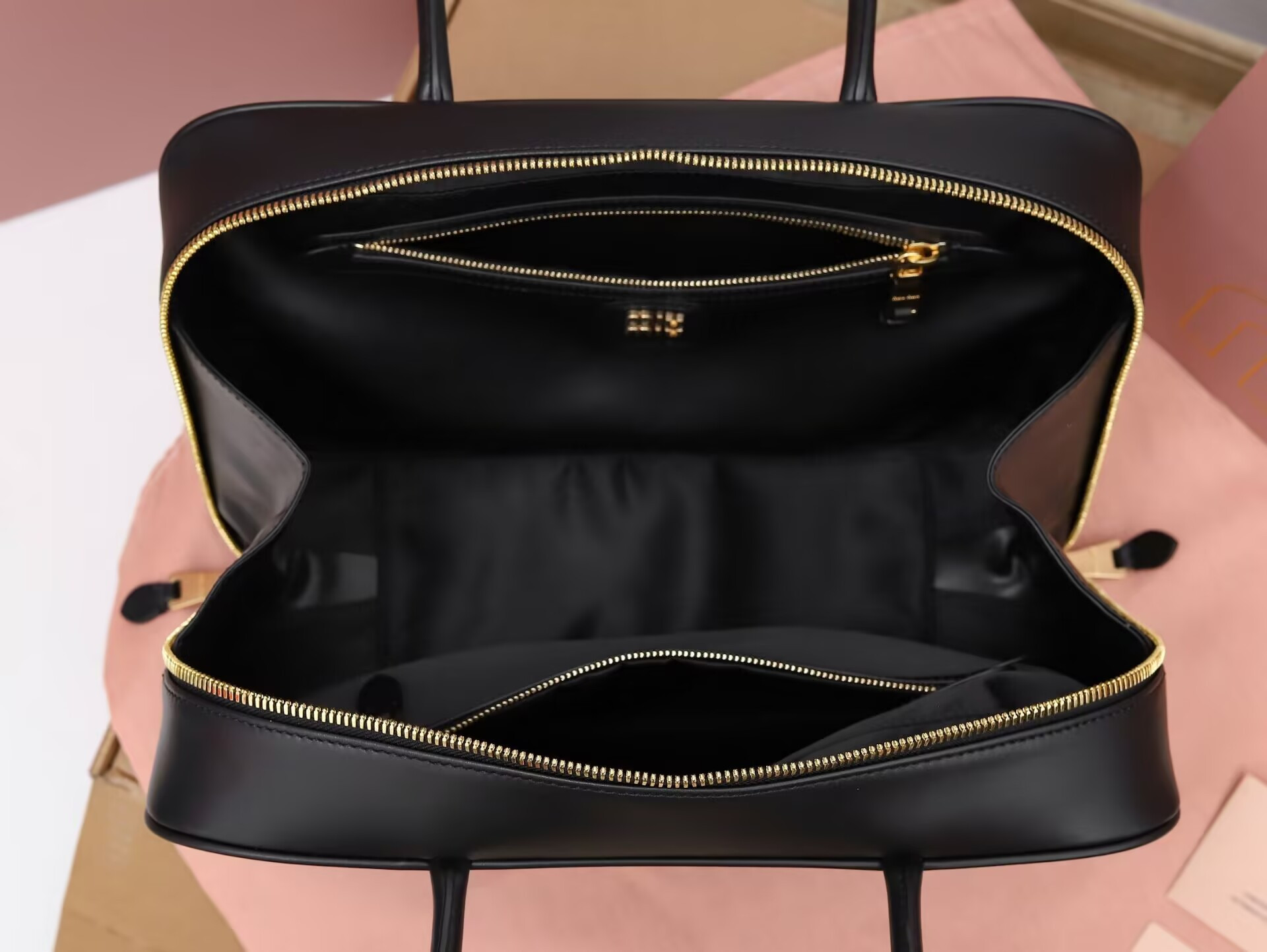 Miu Miu Leather Beau Bag 34x23x12cm
