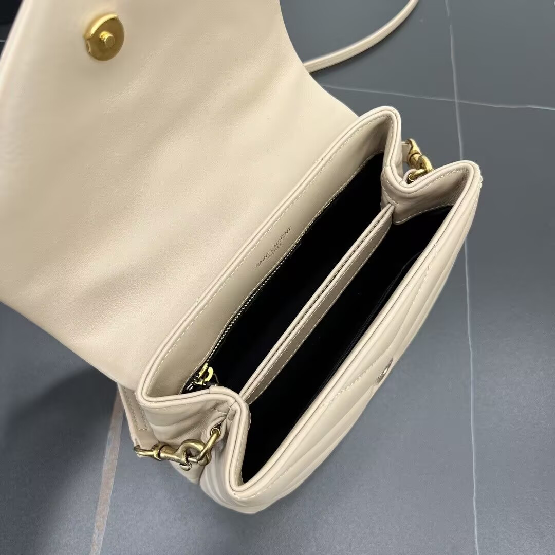 Y*L toy loulou in quilted leather  7.9 x 5.5 x 3 inches