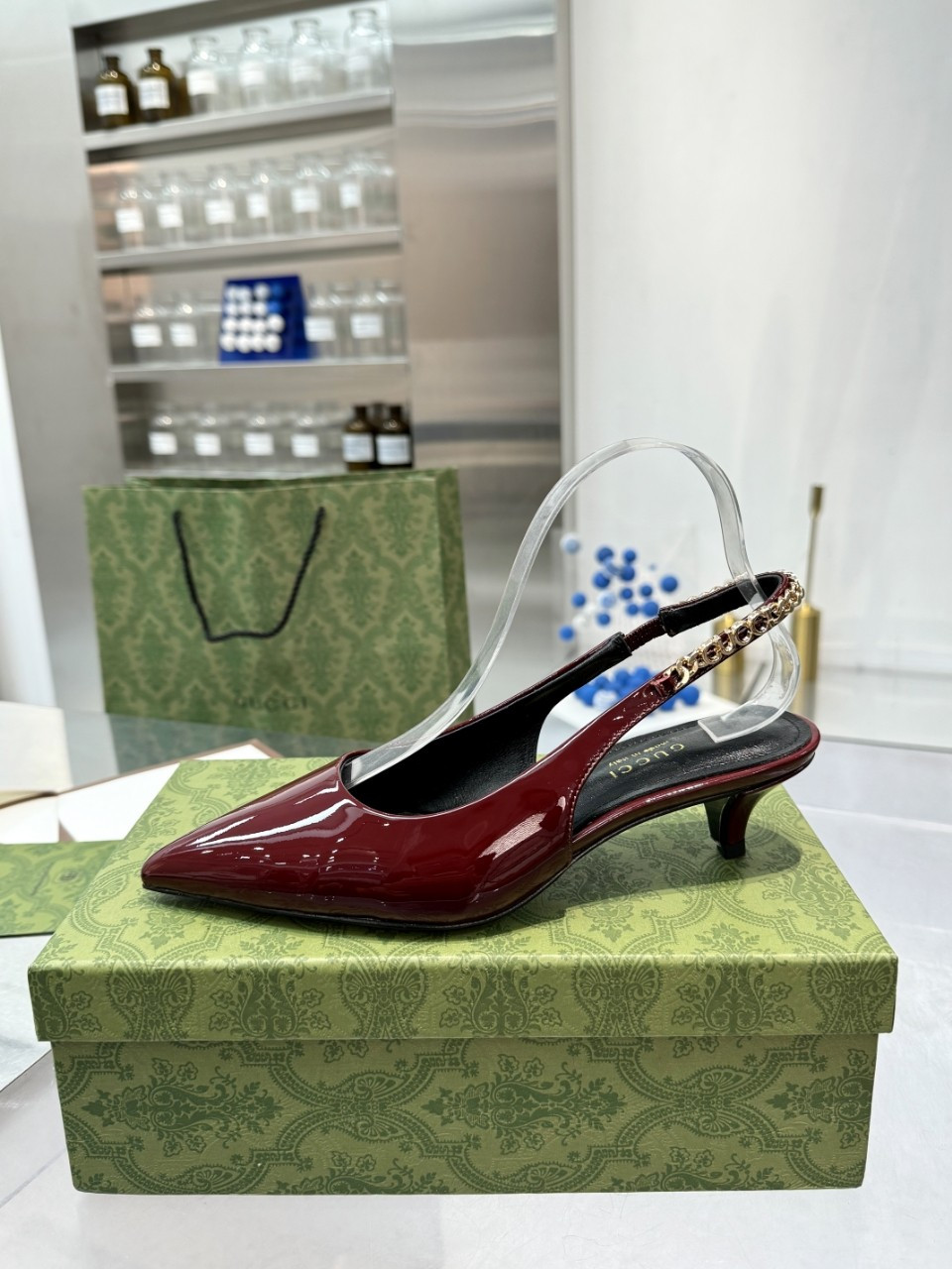 G*u*i signoria slingback pump mid-heel shoes