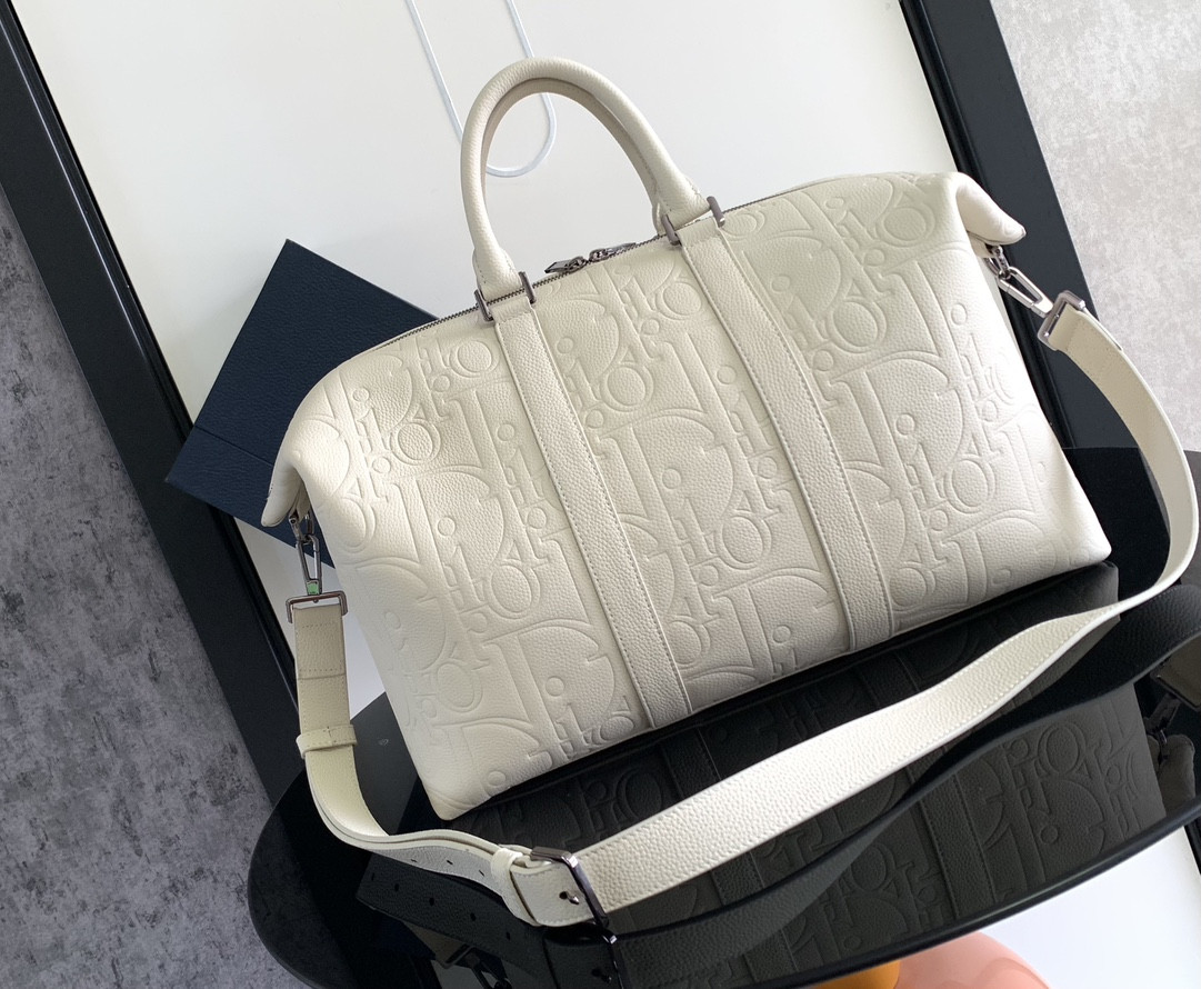 D*or weekender 40 beige D*or gravity leather and beige grained calfskin 57.5 x 34.5 x 22 cm