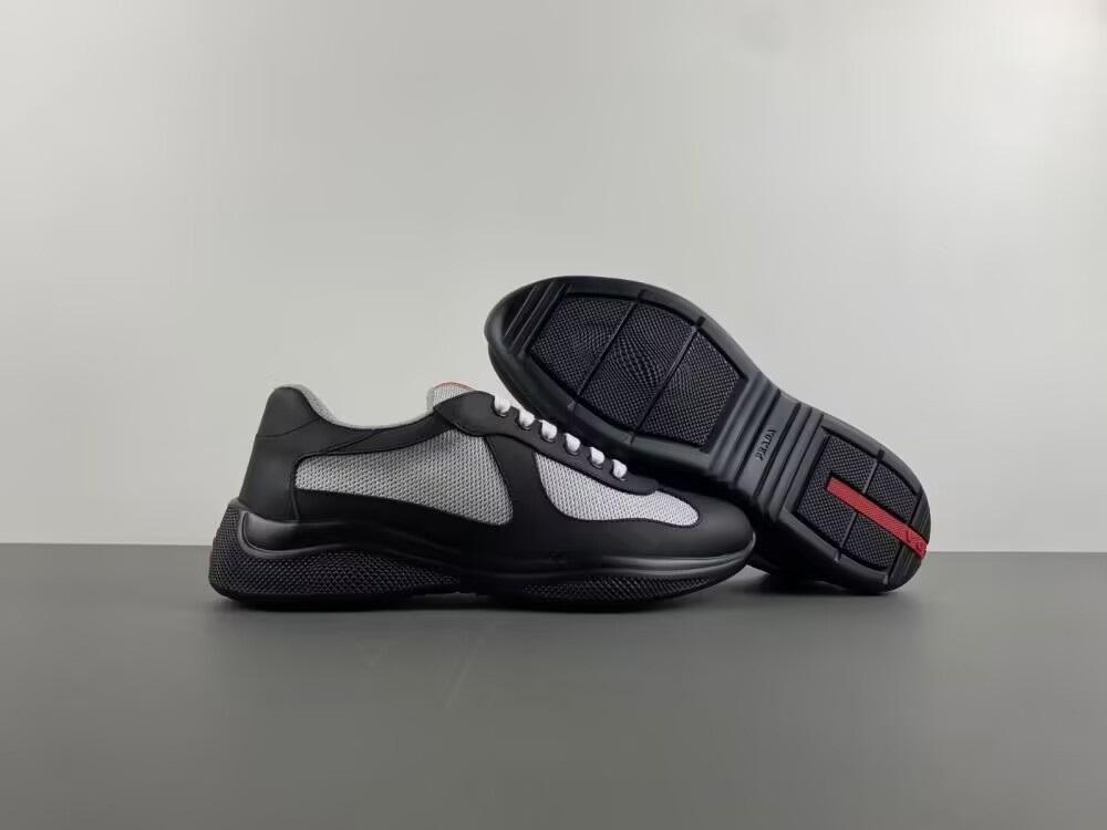 ua Pra*a america's cup soft rubber and bike fabric sneakers black