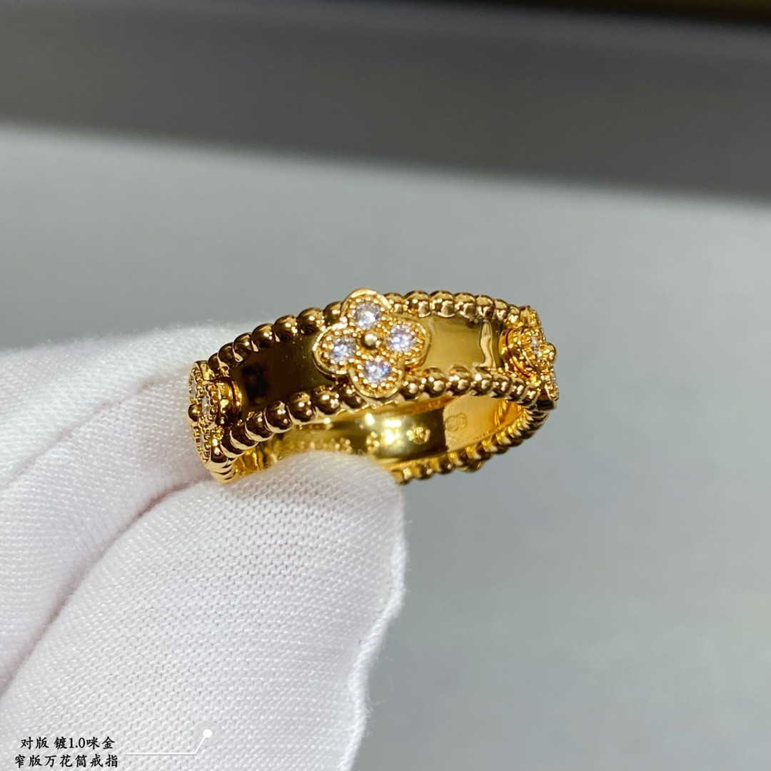 V*N CL*F & arpels narrow kaleidoscope ring