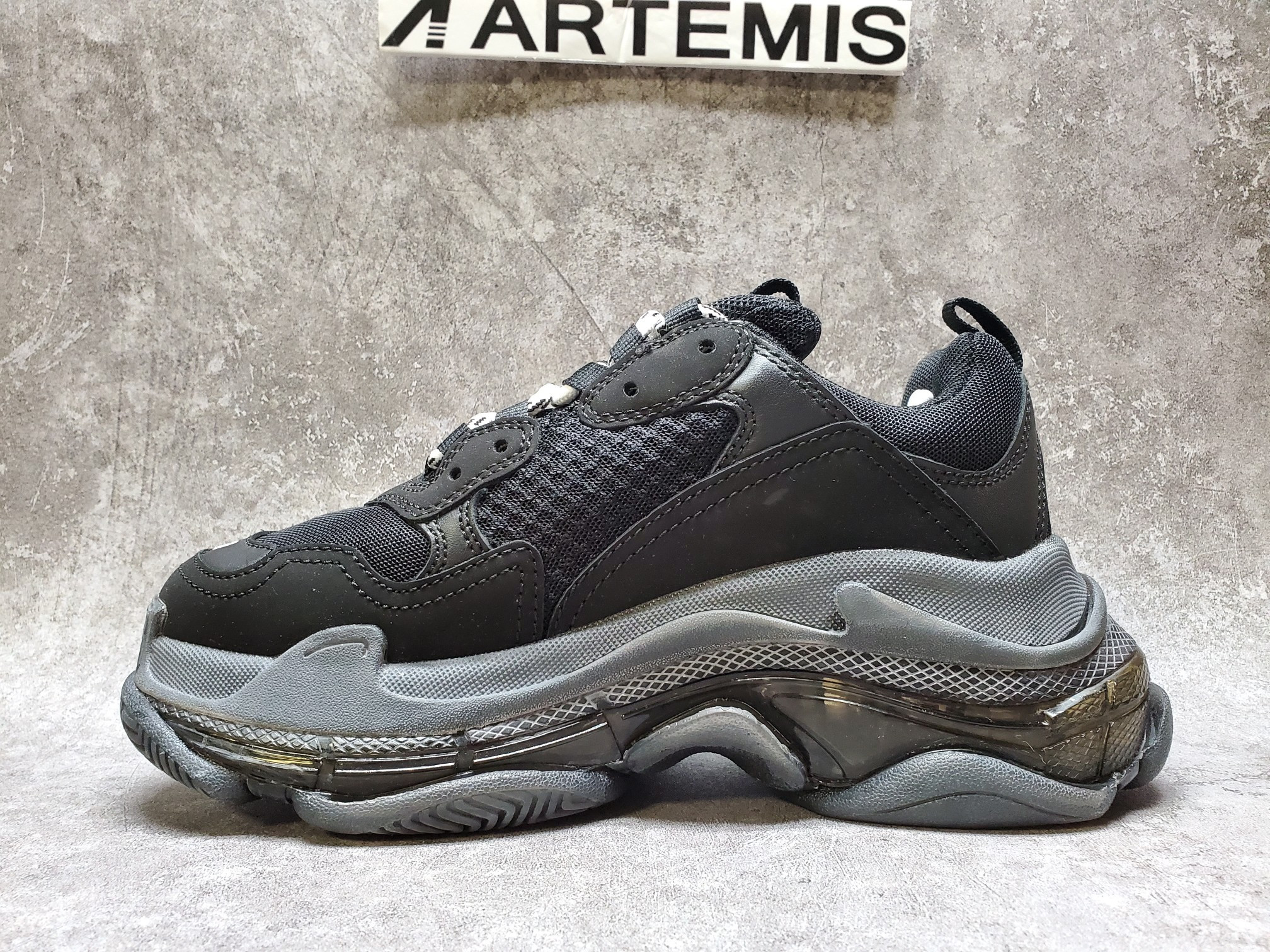 Balenciga Triple S Black Clear Sole