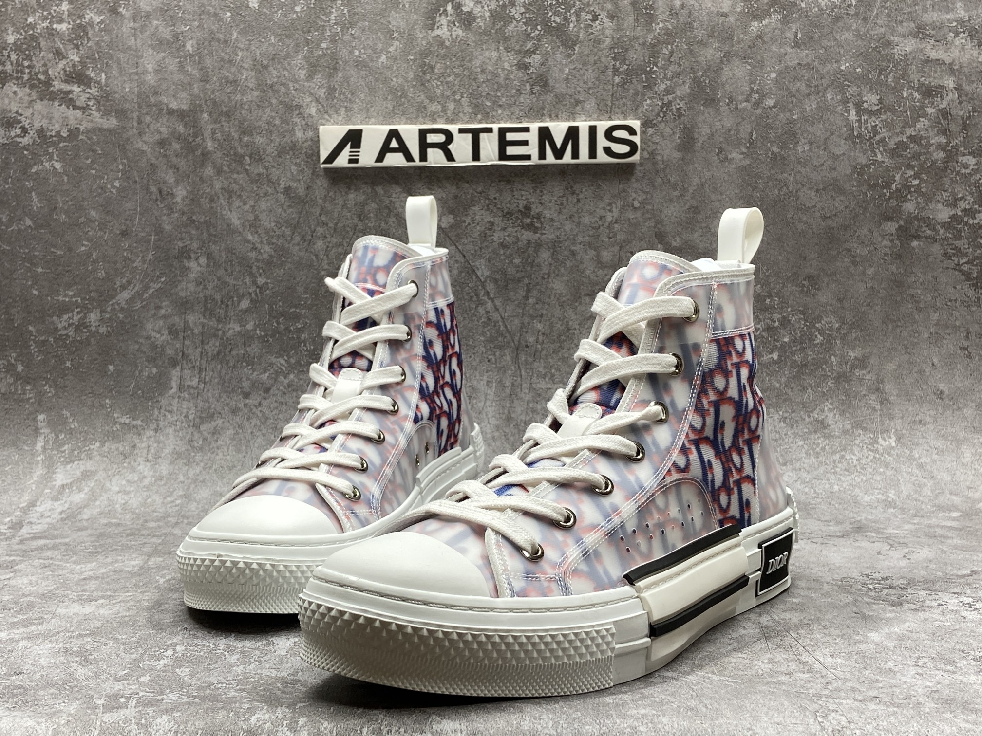 D*or b23 high top red blue oblique
