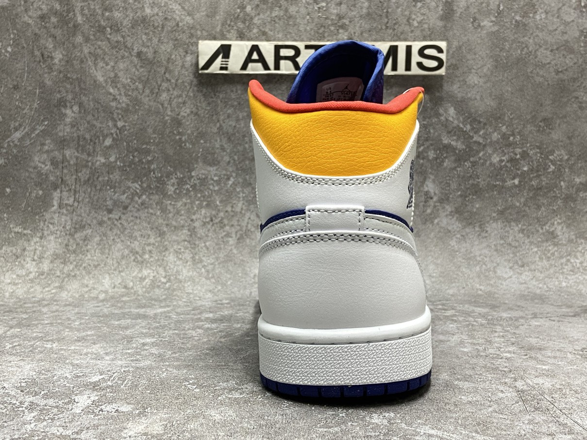Air Jordan 1 Mid Royal Blue Laser Orange
