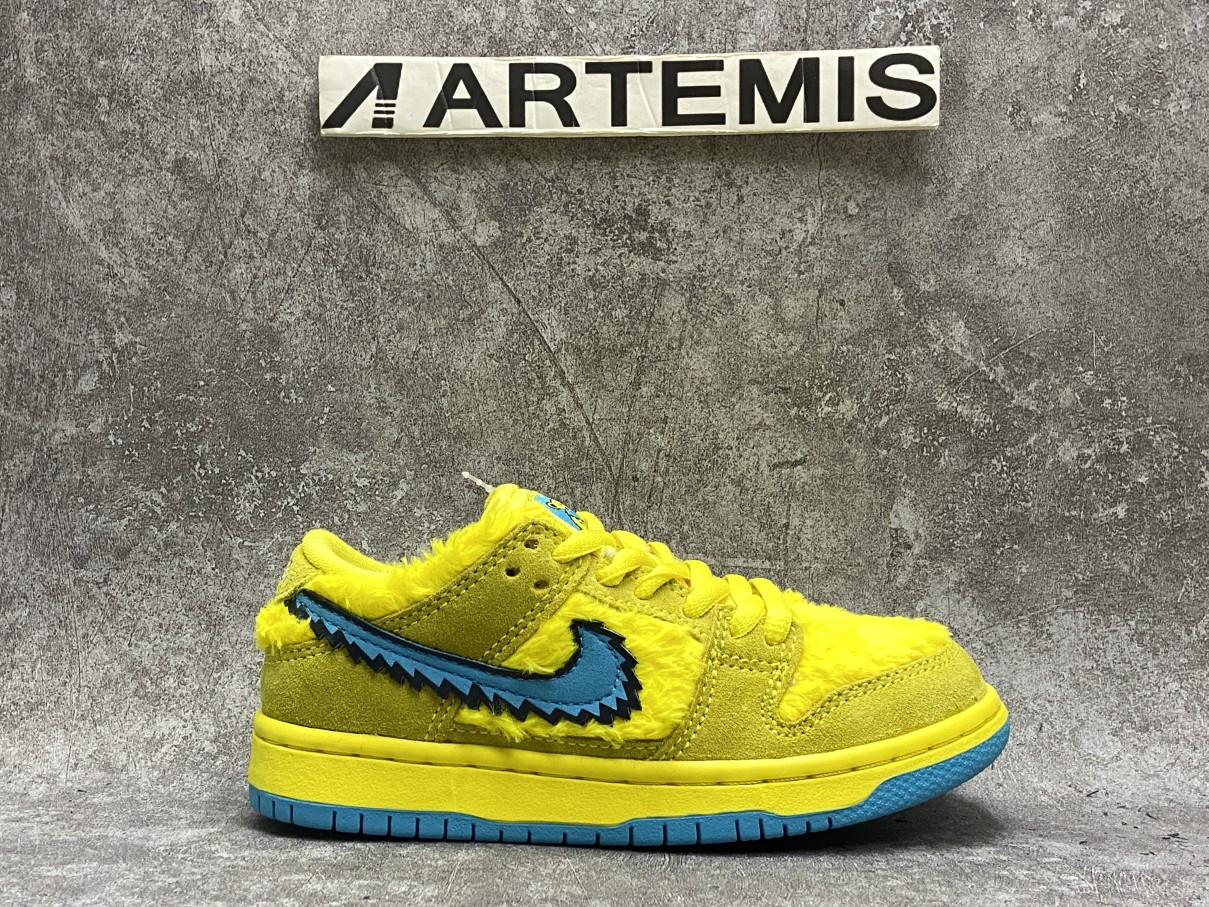 Nike SB Dunk Low Grateful Dead Bears Yellow For Toddler And Youth