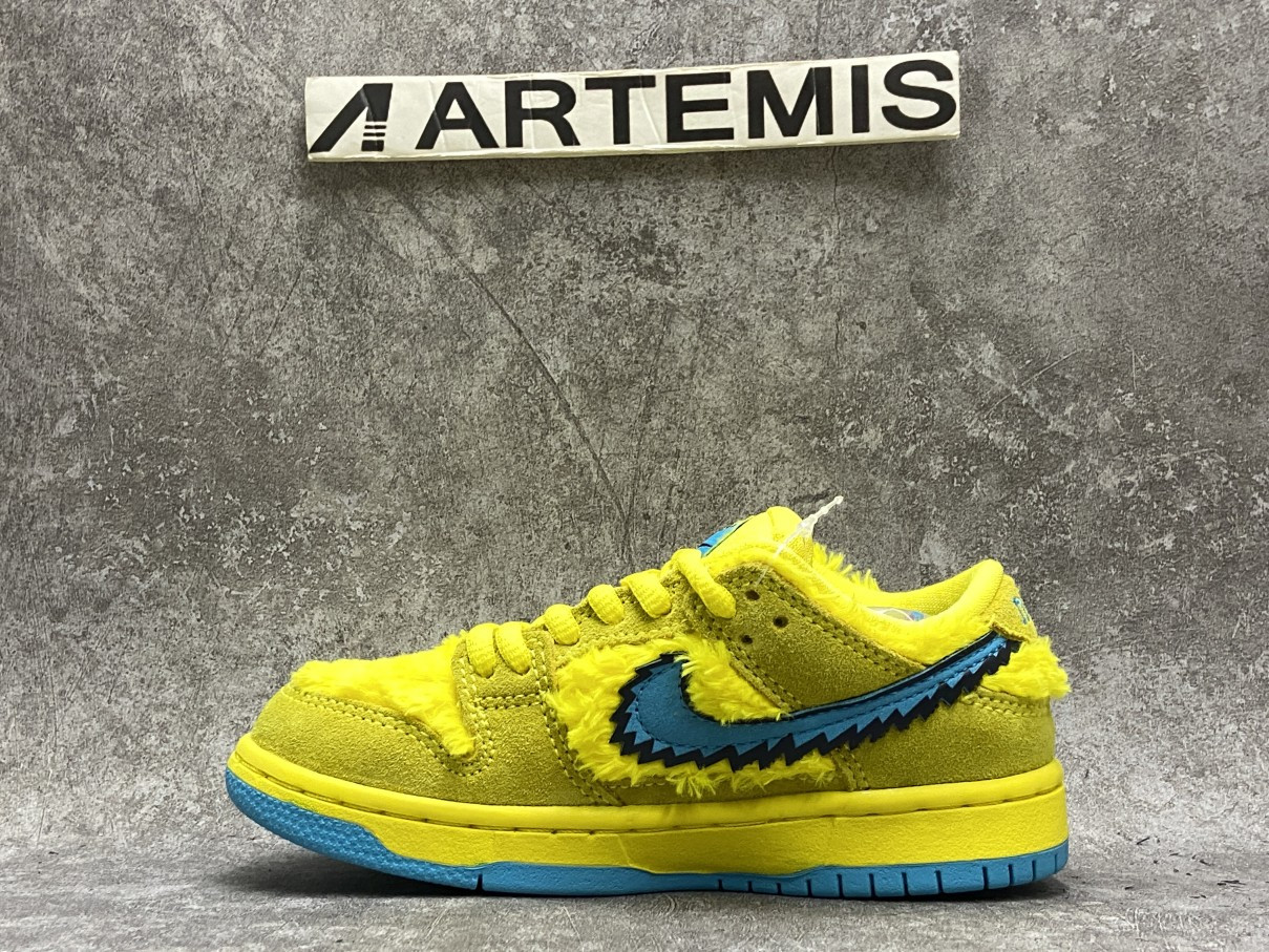 Nike SB Dunk Low Grateful Dead Bears Yellow For Toddler And Youth