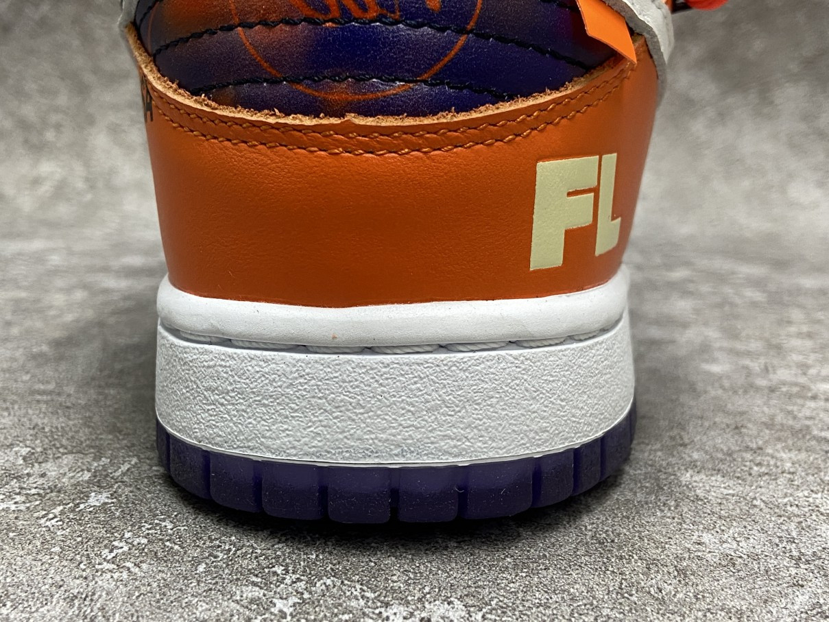 OFF WHITE x Nike Dunk Low x FL Orange Navy Blue White