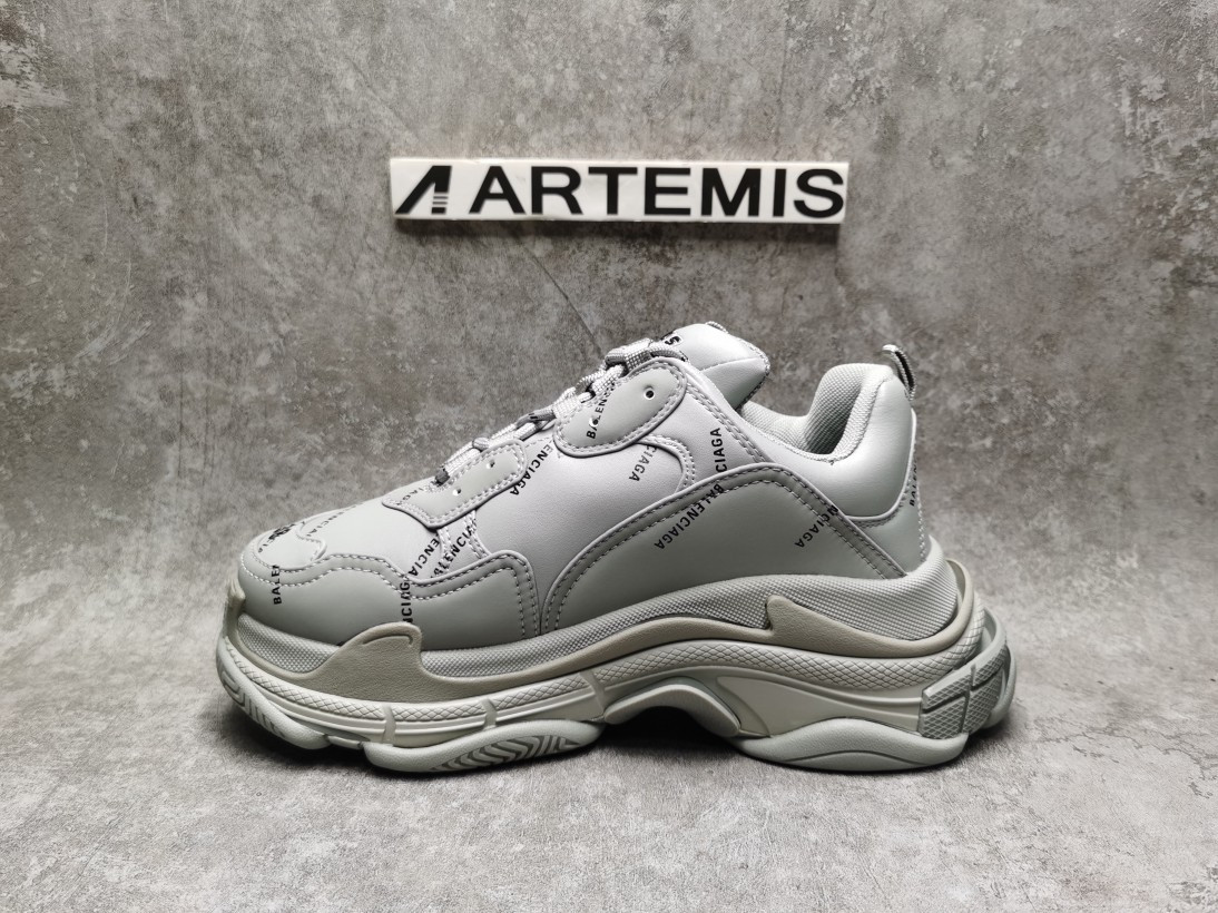 Balenciga Triple S Allover Logo Grey