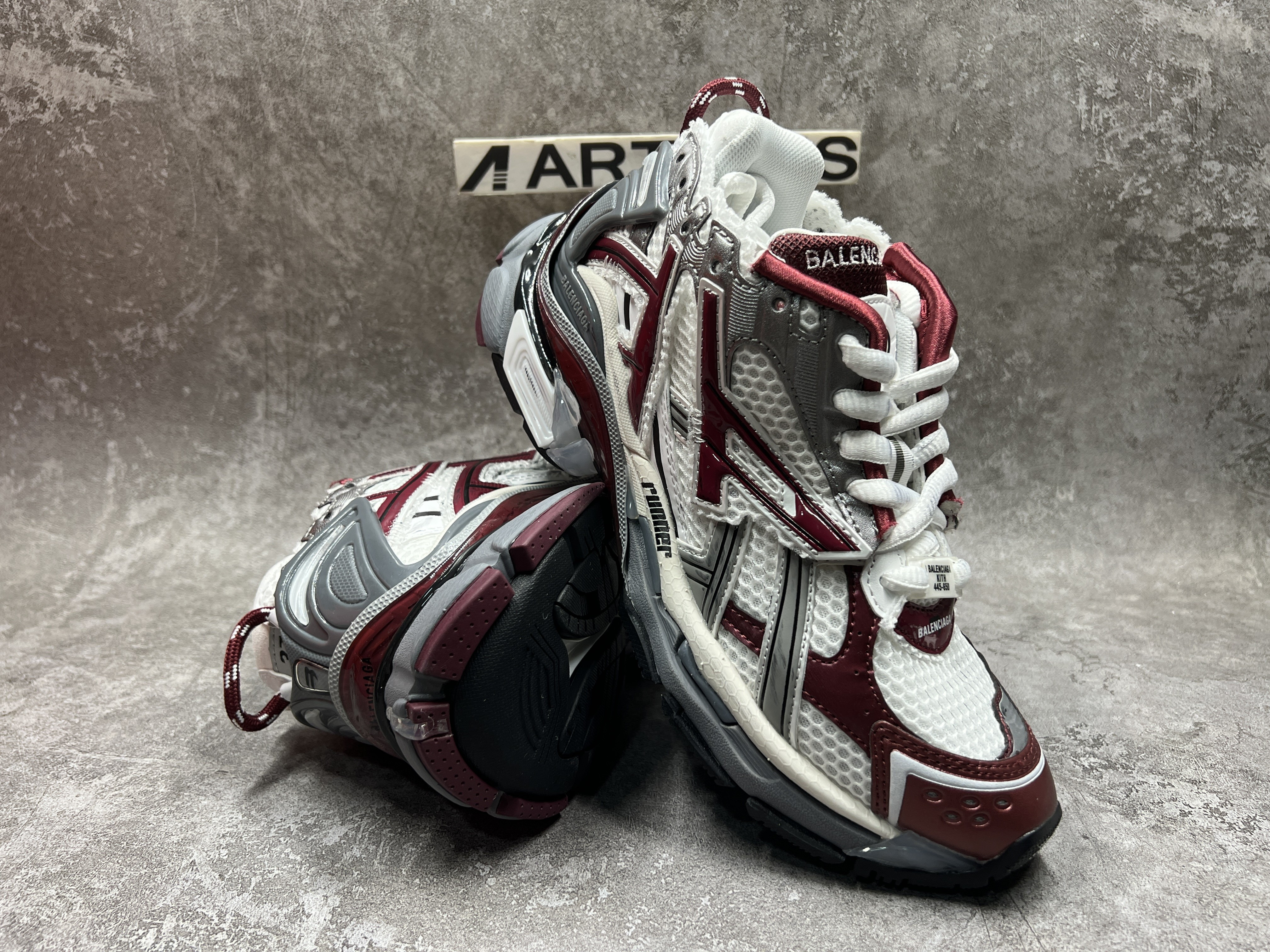 Balenciga Runner Sneaker Burgundy