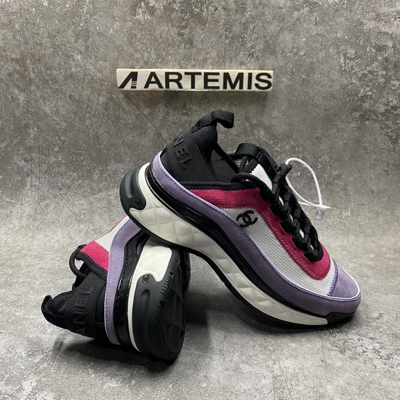 Channel Trainer Sneaker In Purple