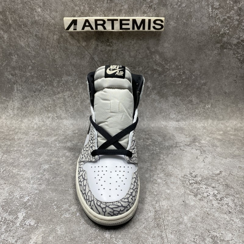 Air Jordan 1 Retro High Elephant Print White Cement