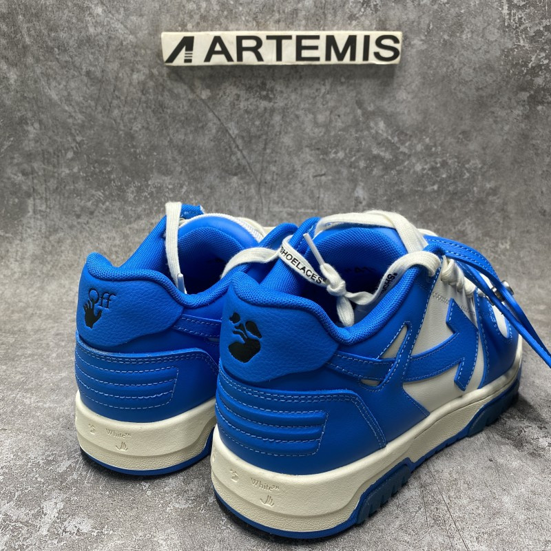 OFF-WHITE Out Of Office OOO Low Tops White Blue