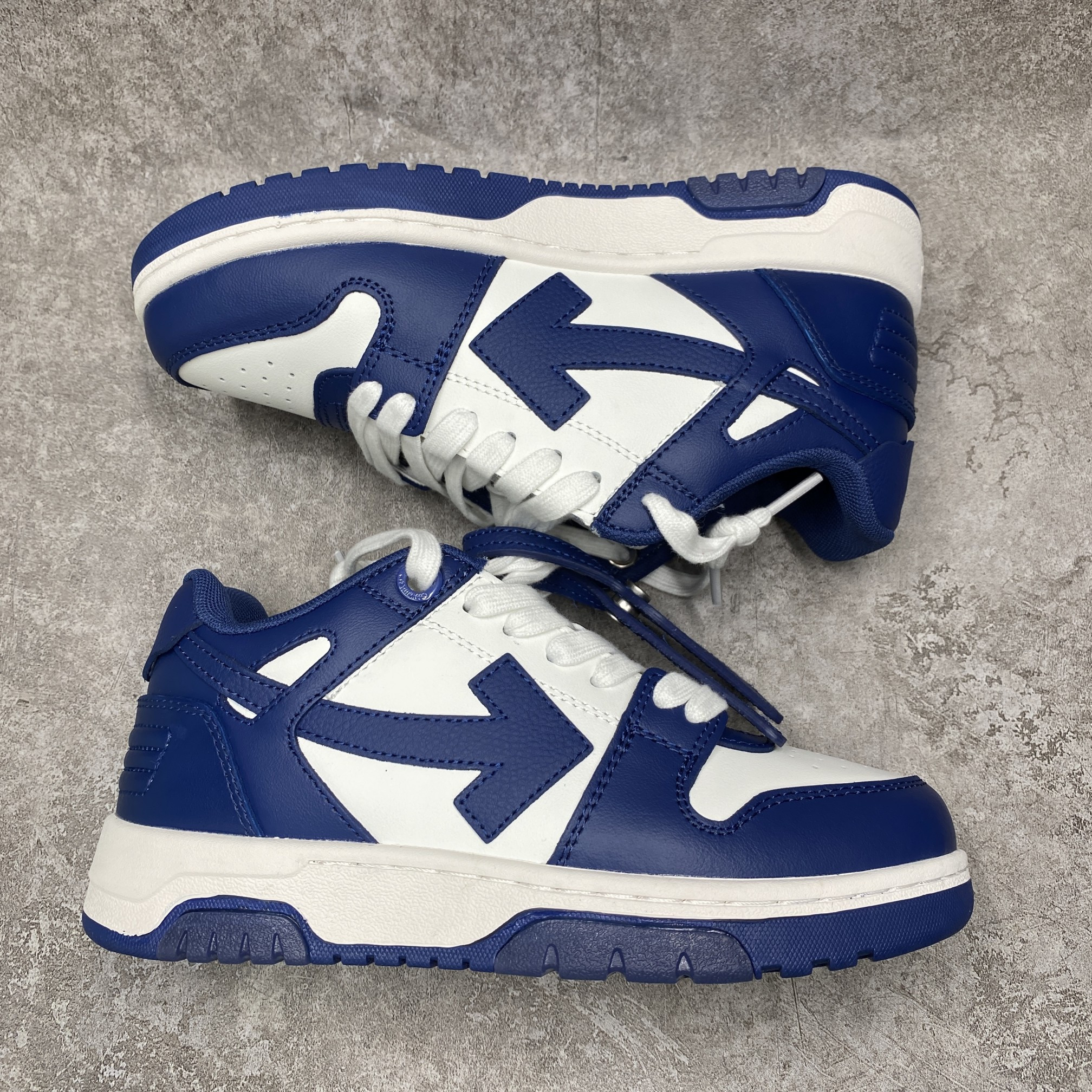 Off-White Out Of Office Leather Sneaker Dark Blue White