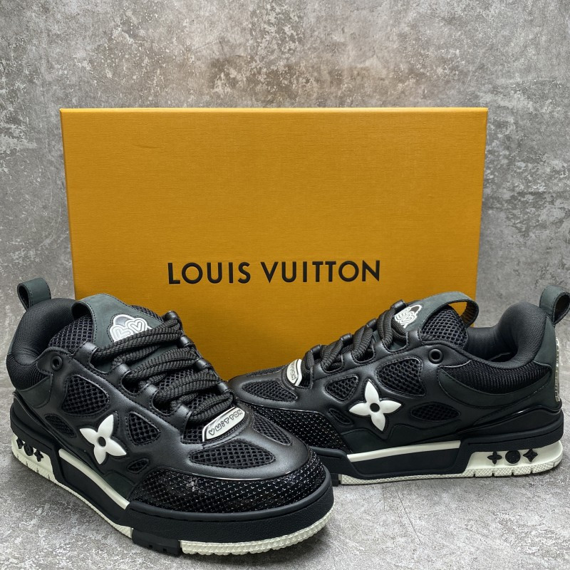 LV Skate Sneaker Black White