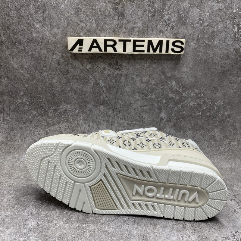 LV Trainer Beige Stripe Monogram