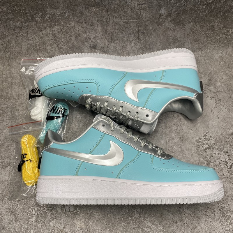 Nike Air Force 1 low Blue Silver