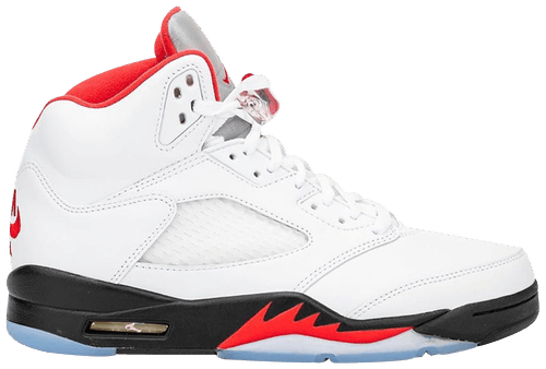 Air Jordan 5 Retro Fire Red Silver Tongue