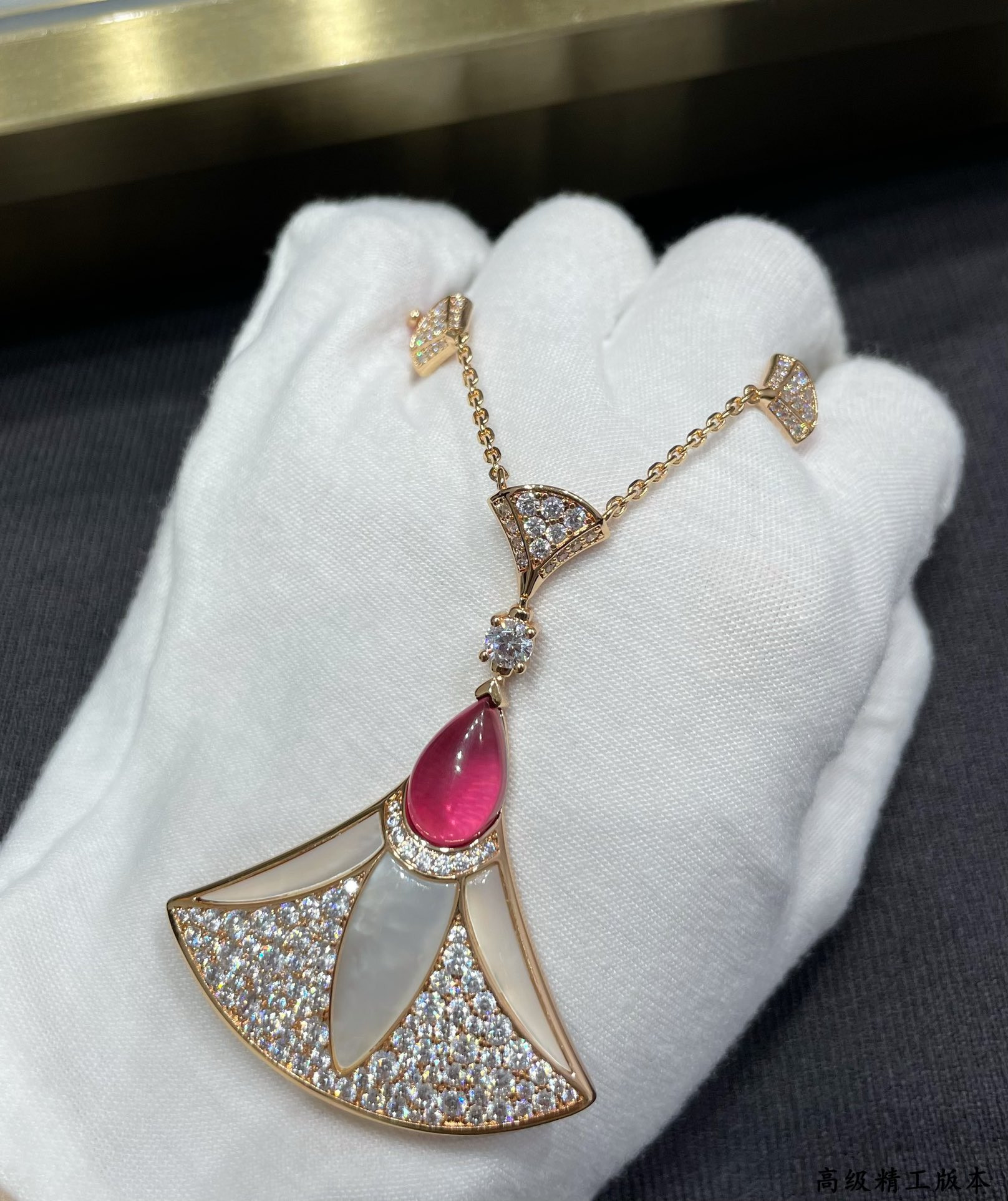 B*l*ai roman fan necklace 6-40-17cm