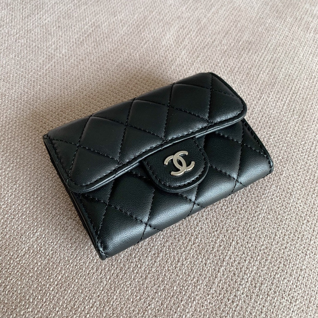 Ch*el cf classic flap coin purse card holder