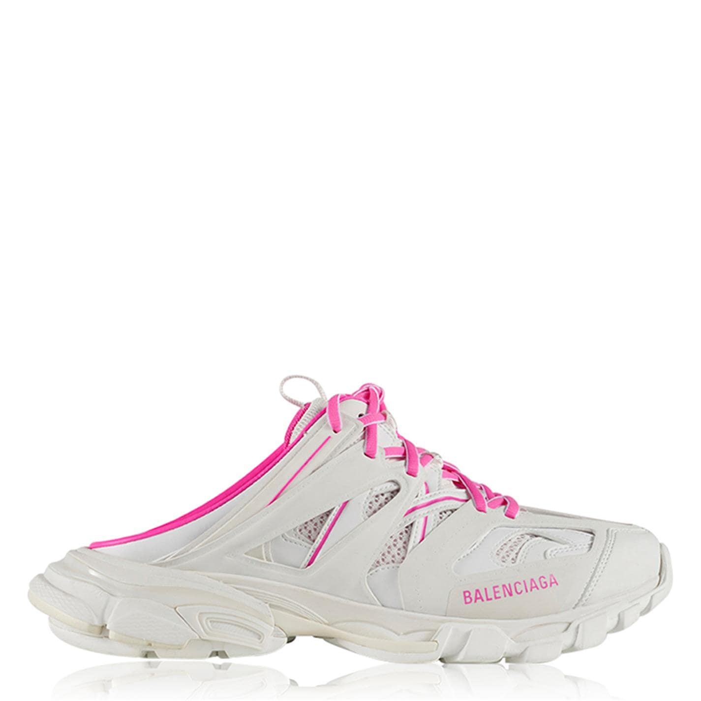 Balenciga Track Mule White Pink