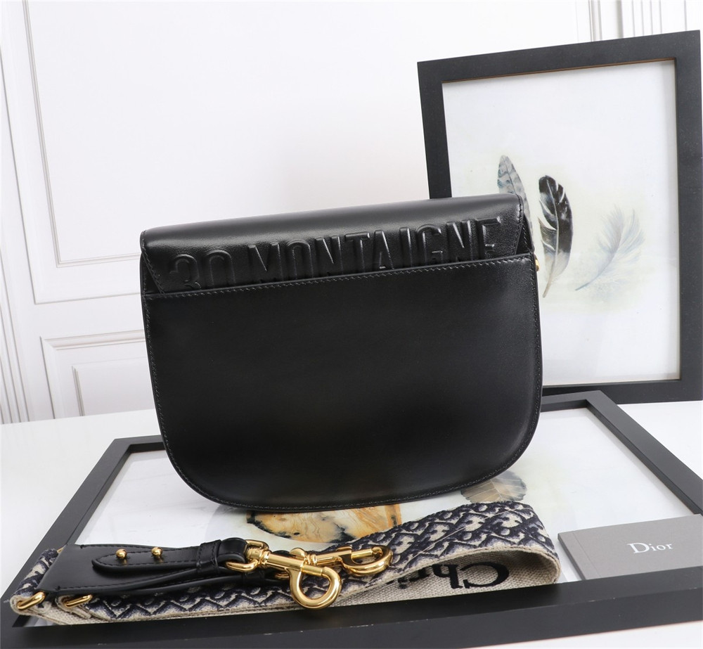 large D*or bobby bag black box calfskin
