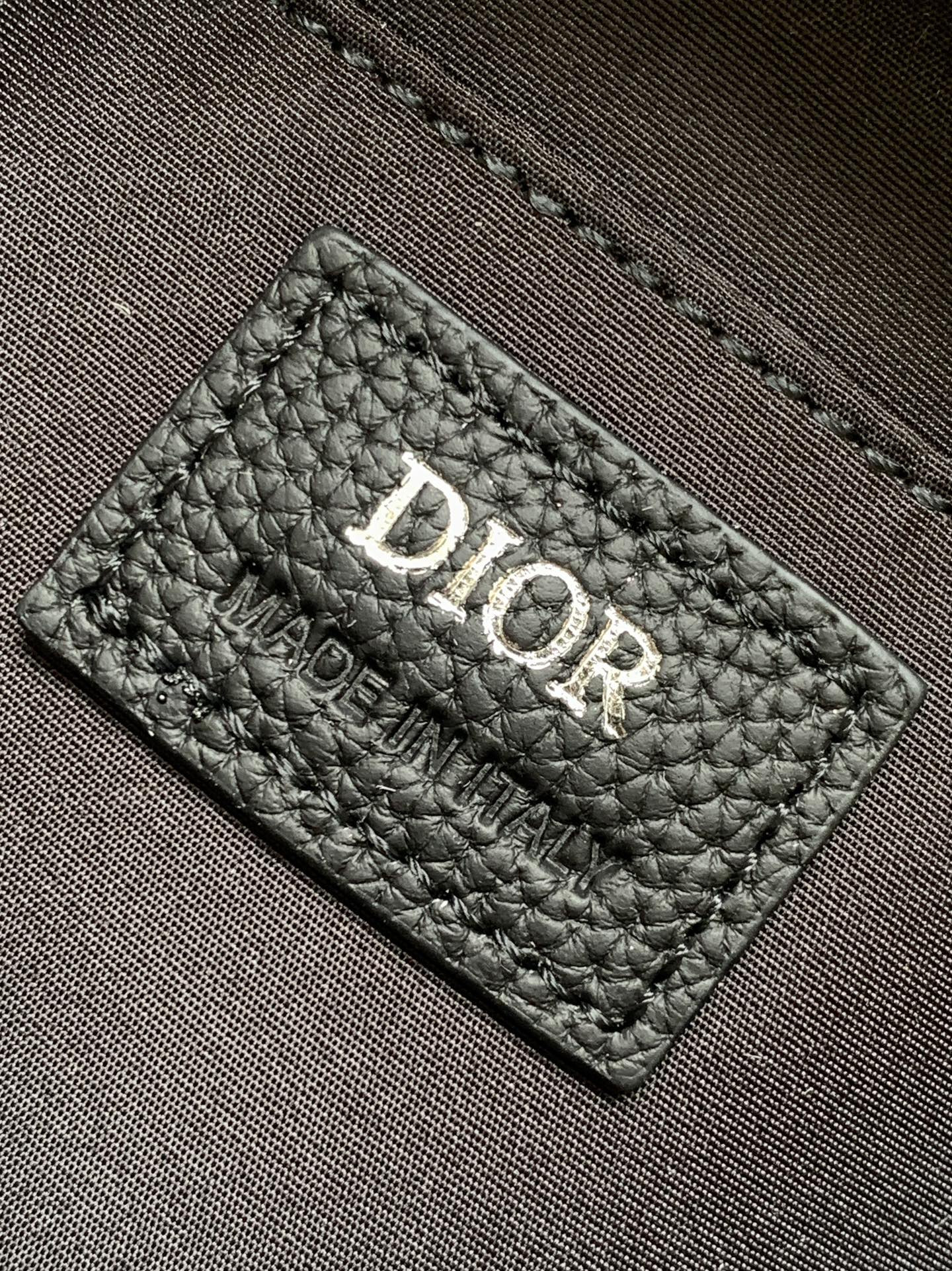 D*or lingot toiletry bag beige and black D*or oblique jacquard 8.5 x 5 x 4 inches