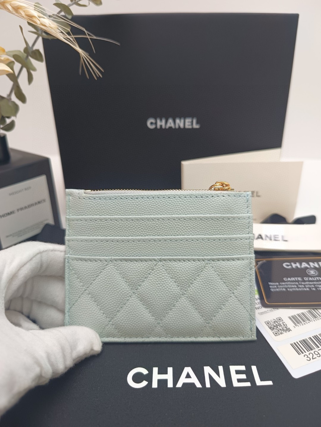 Ch*el card holder 9x11.5cm