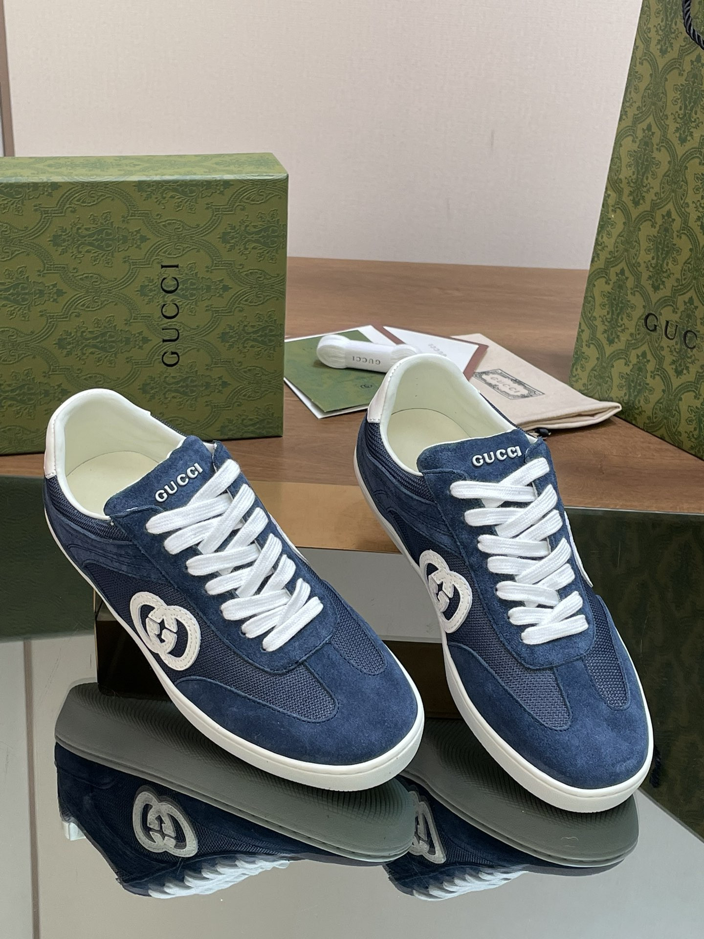 ua G*u*i interlocking g sneaker blue