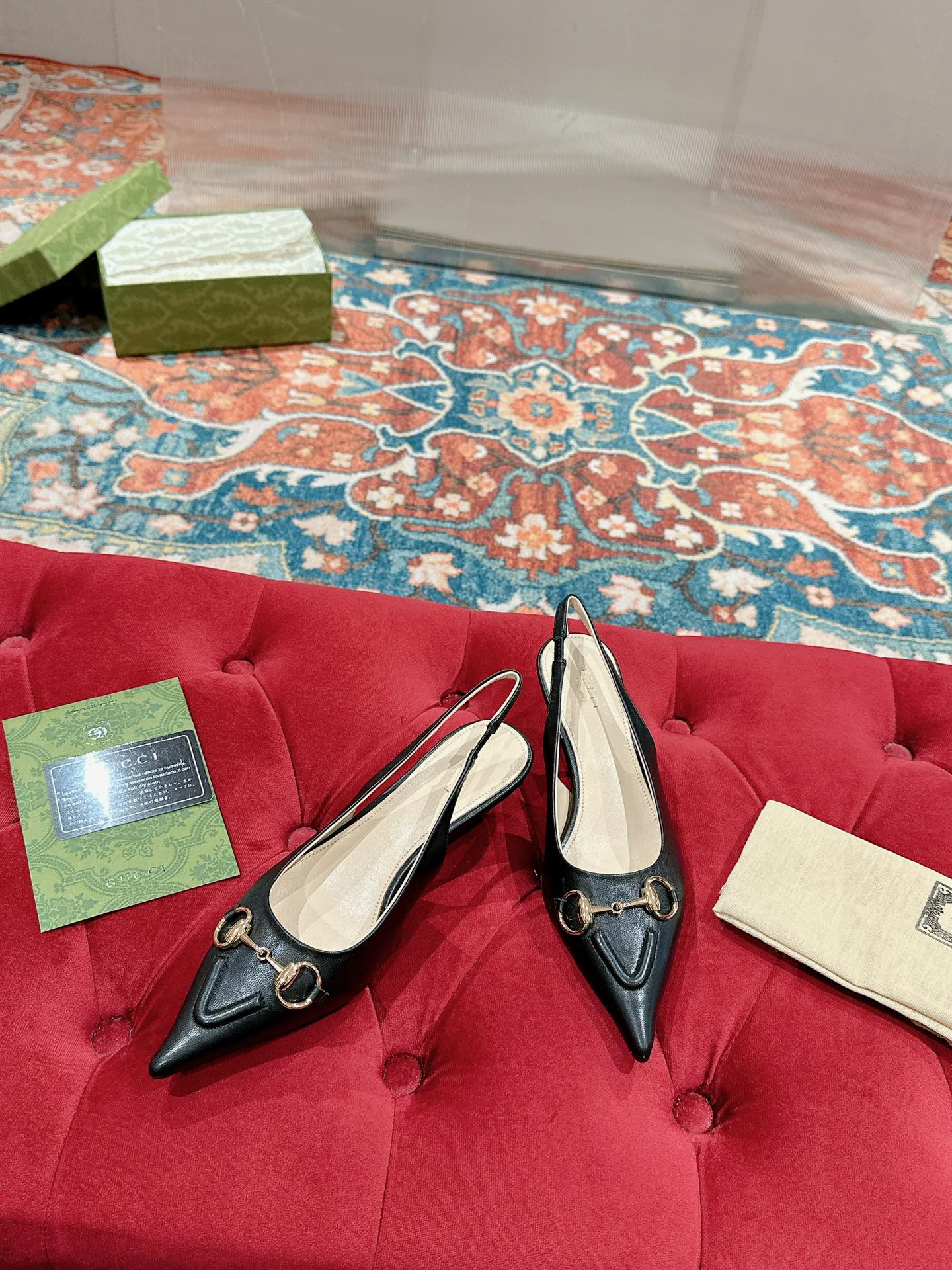 ua G*u*i horsebit slingback pump low heel