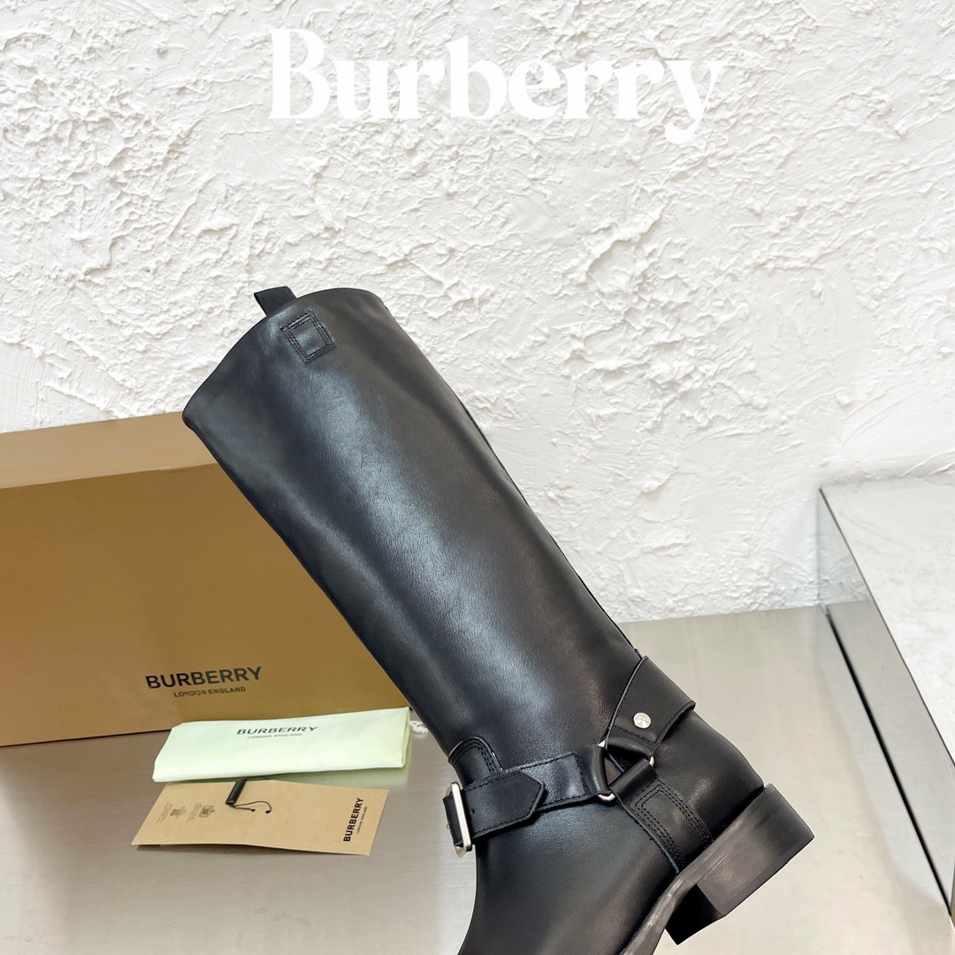ua B**rry leather saddle tall boots