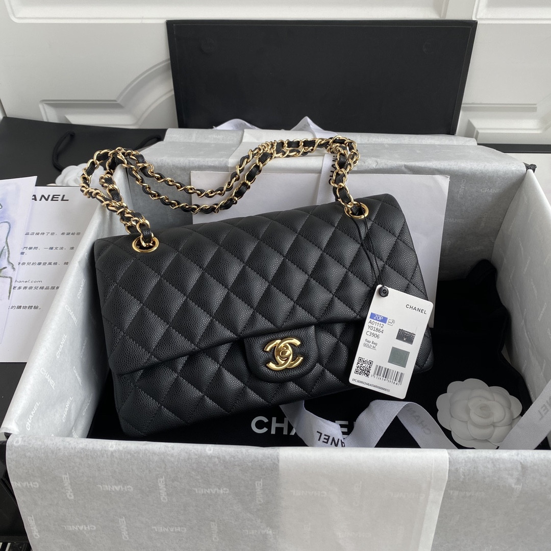 Ch*el classic flap bag 15.5×25.5×6.5cm
