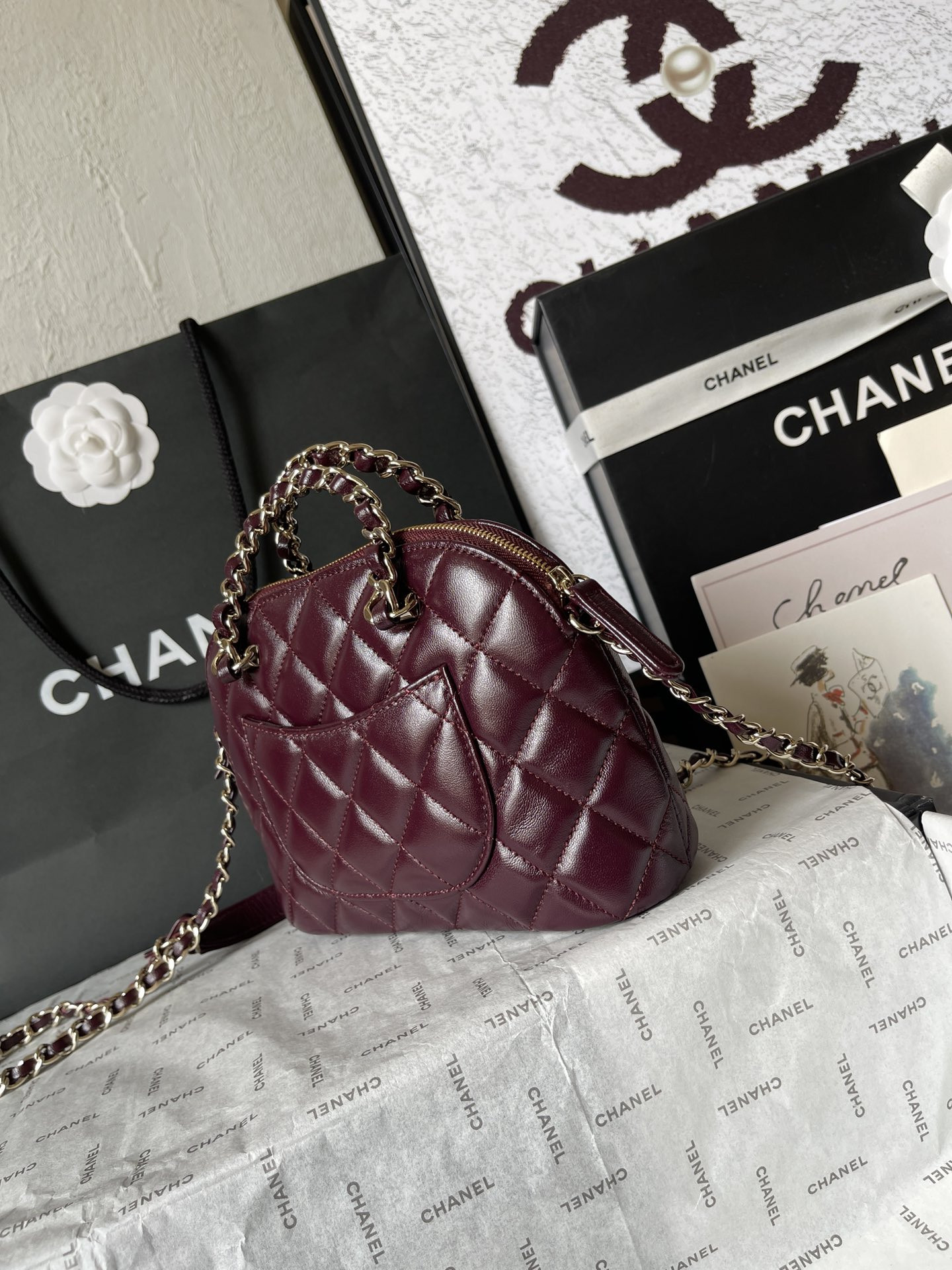 Ch*el small shopping bag 15x20x6cm