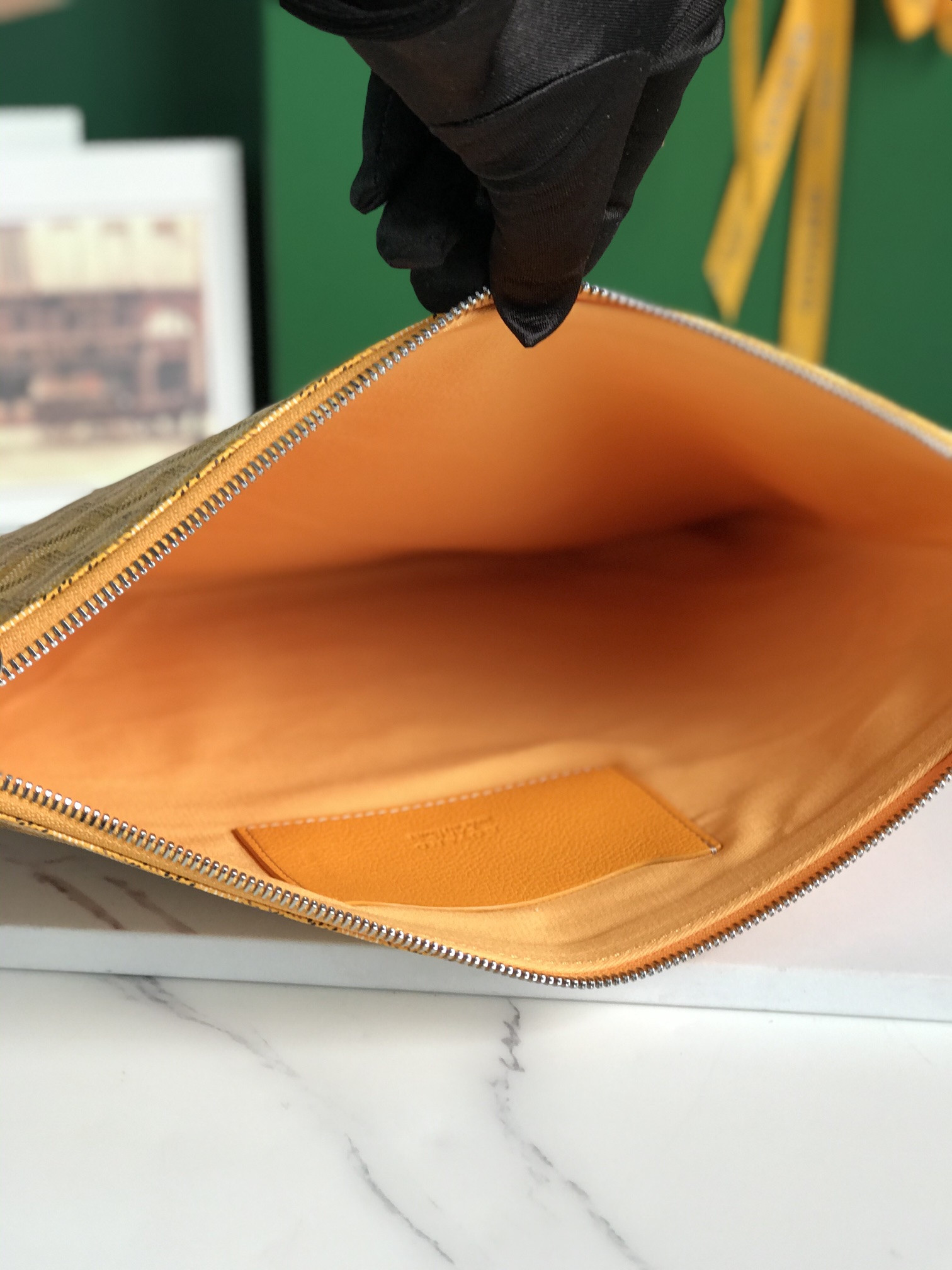 Go*ard Go*ardine senat mm pouch palladium hardware 36x26x0.5cm