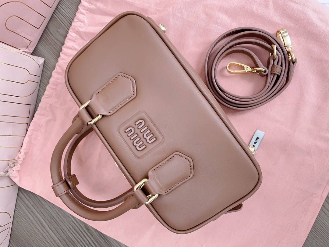 Miu Miu Arcadie leather bag 10.5x22x7.5cm