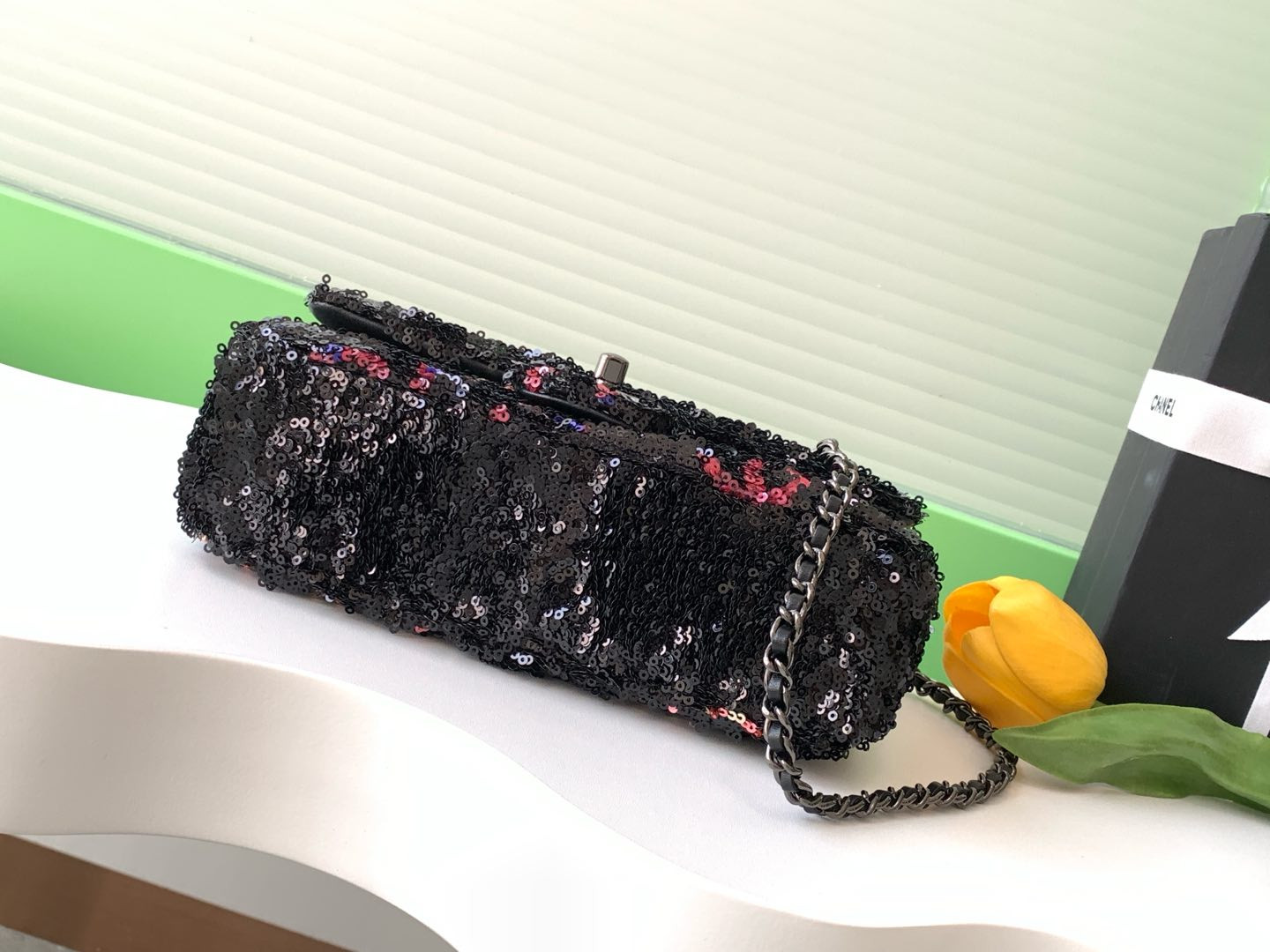 Ch*el flap bag 14x21x8cm
