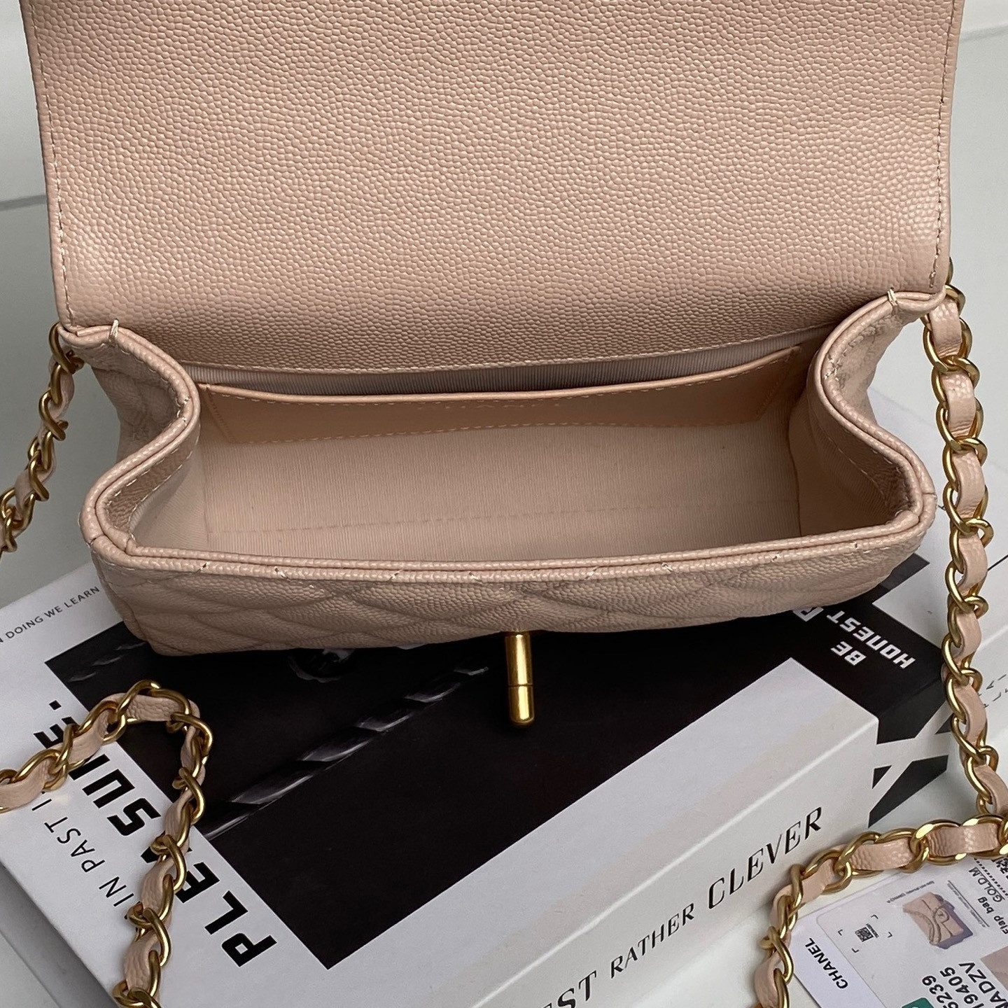Ch*el flap handbag as5239 18×13×5.5cm