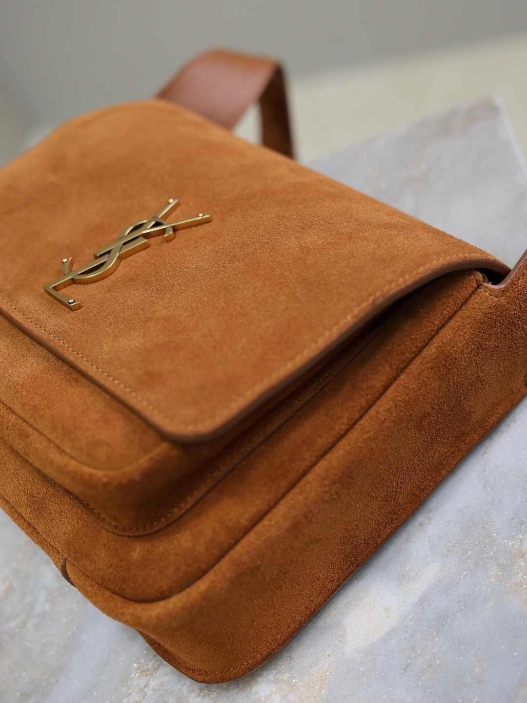 Y*L niki satchel in suede 21.5x16x9cm