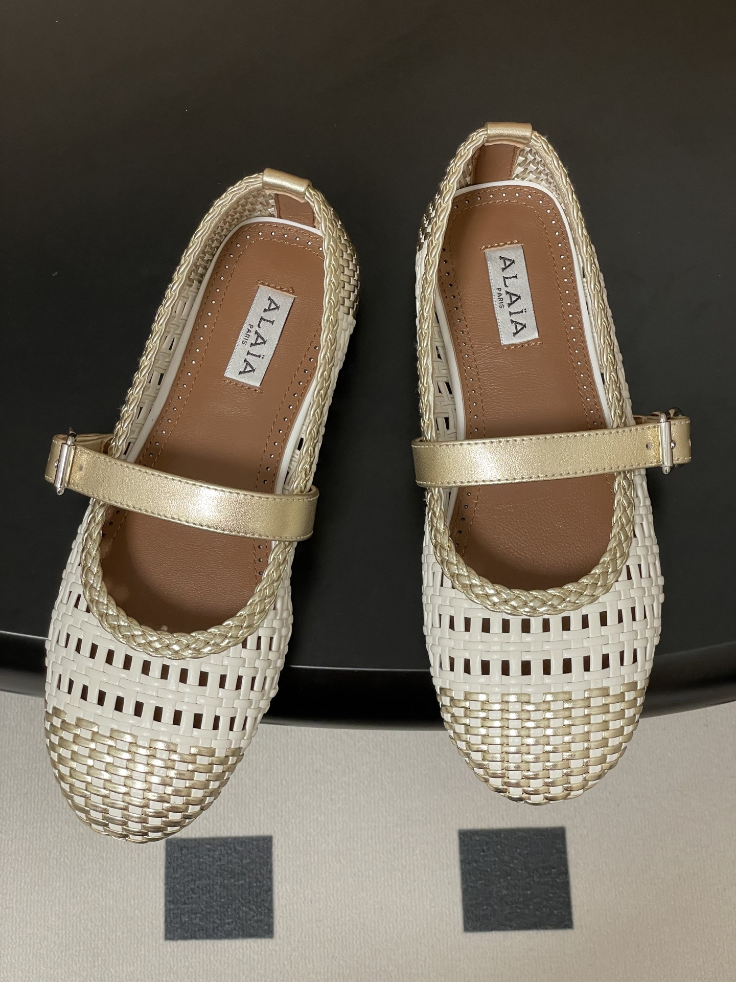 UA Alaïa Hollow Woven Mary Jane Flats(Customized Size 7-10 days production time)