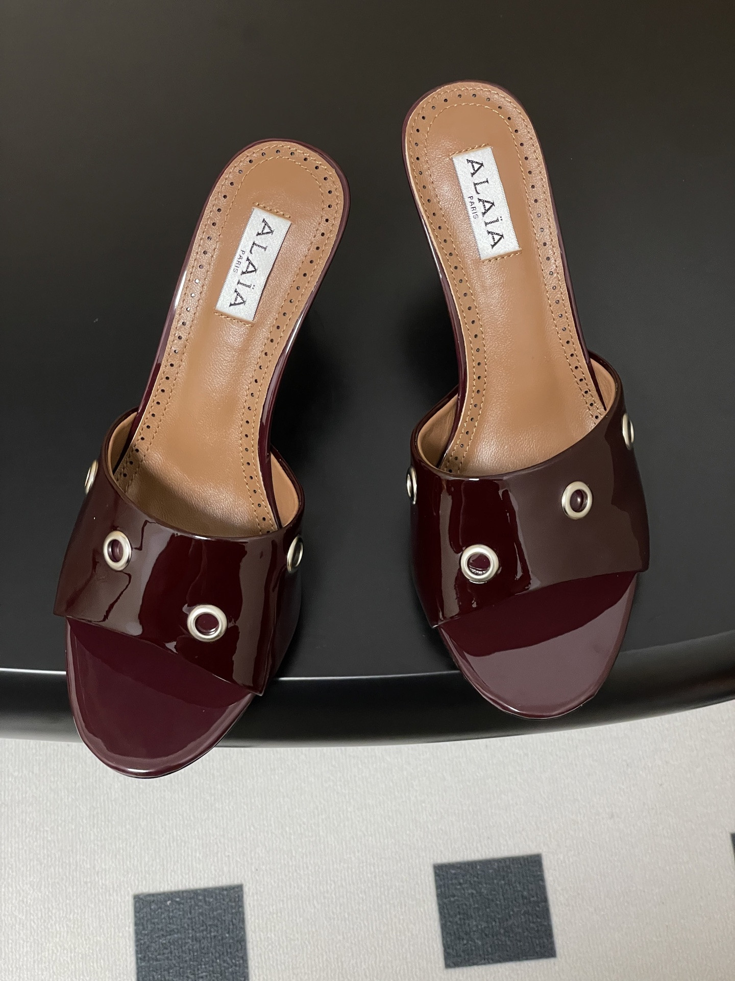 UA Alaia Ring Eyelets slippers 7cm Heel(Customized Size 7-10 days production time)